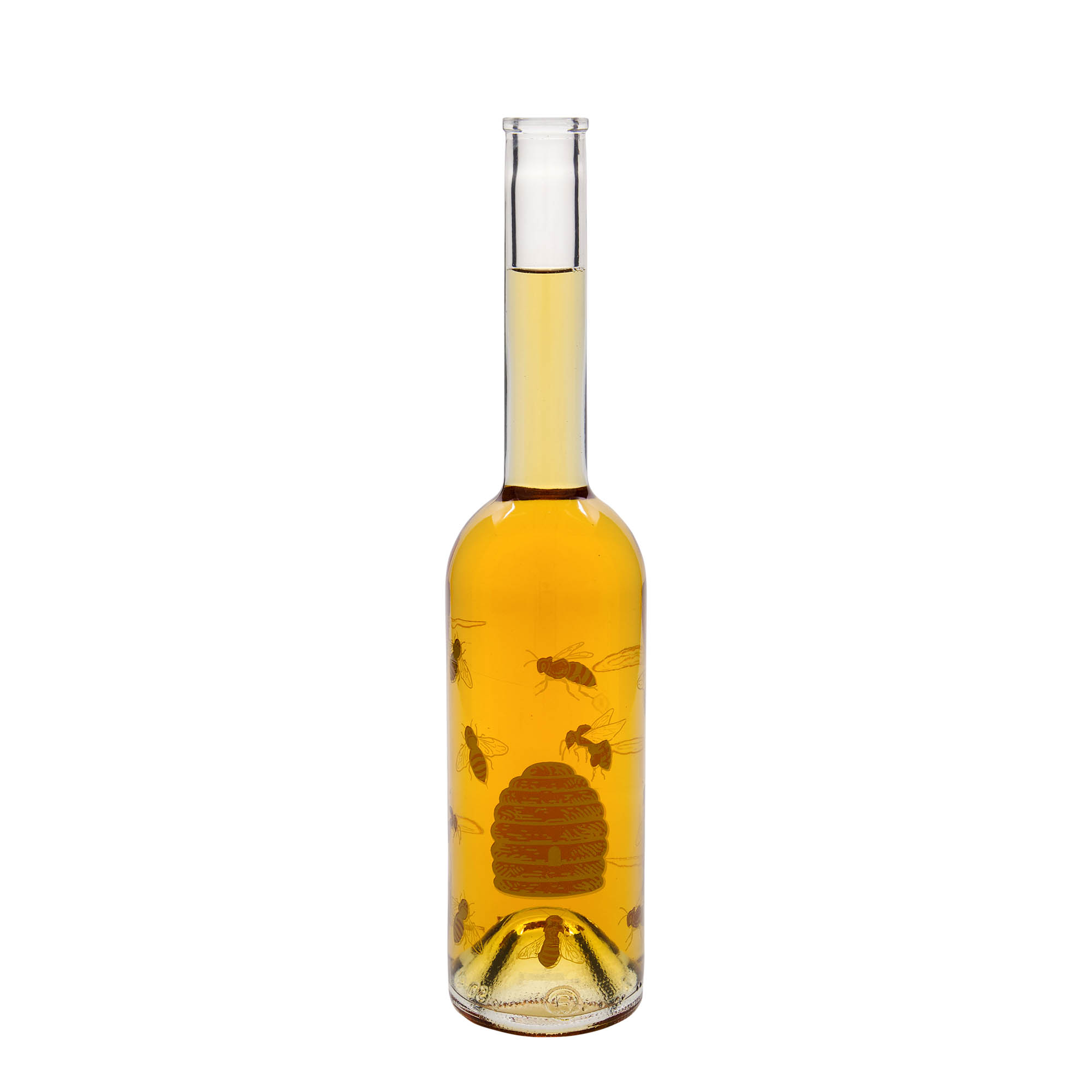 500 ml butelka szklana 'Opera', wzór: pszczoły, zamknięcie: korek