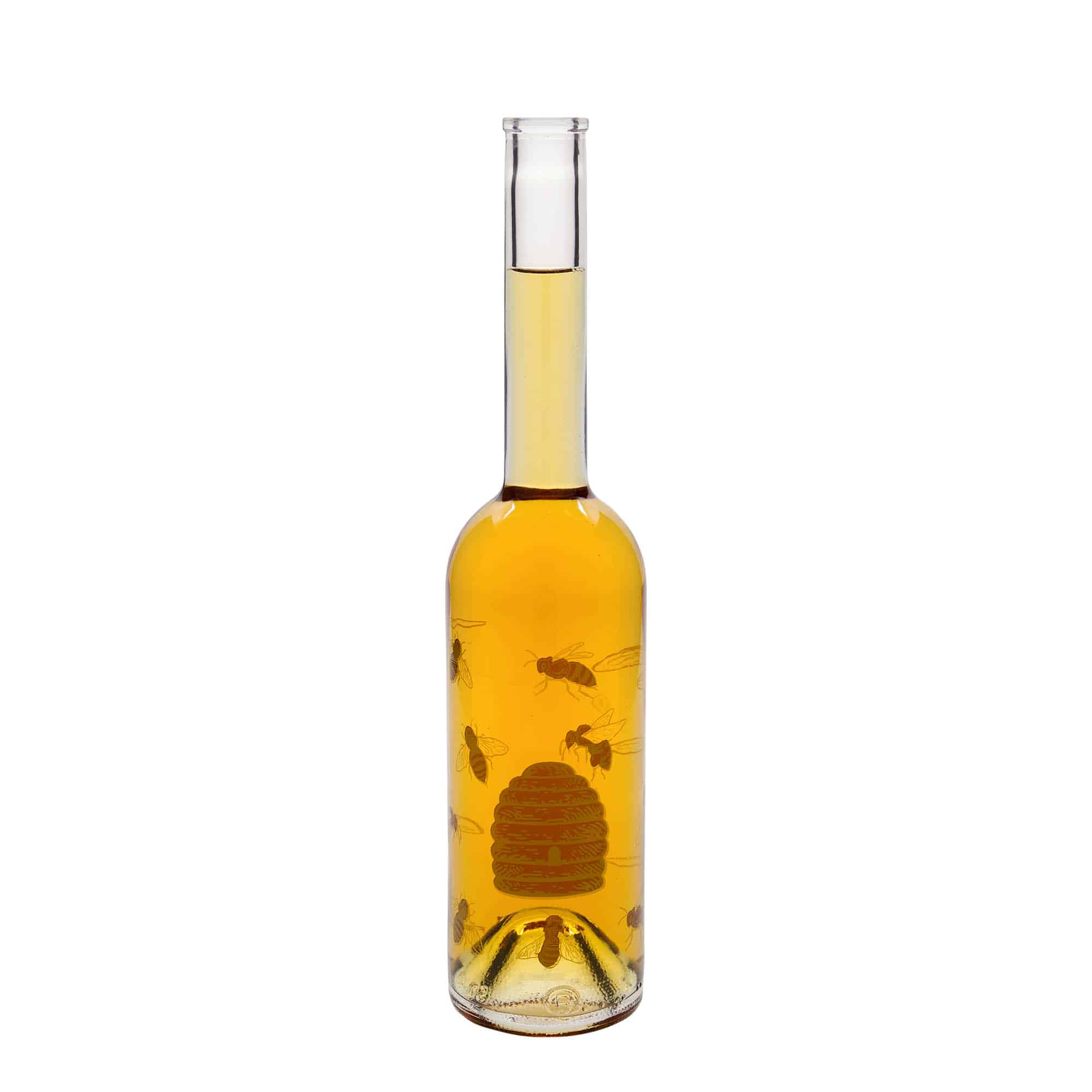 500 ml butelka szklana 'Opera', wzór: pszczoły, zamknięcie: korek