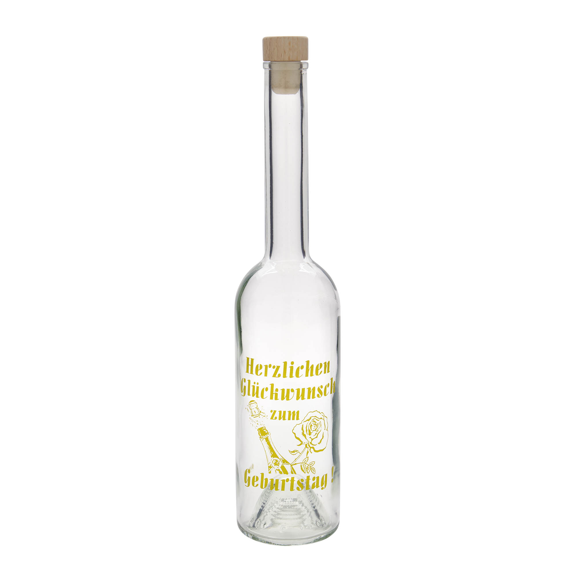 500 ml butelka szklana „Opera”, motyw: butelka urodzinowa, szyjka: korek