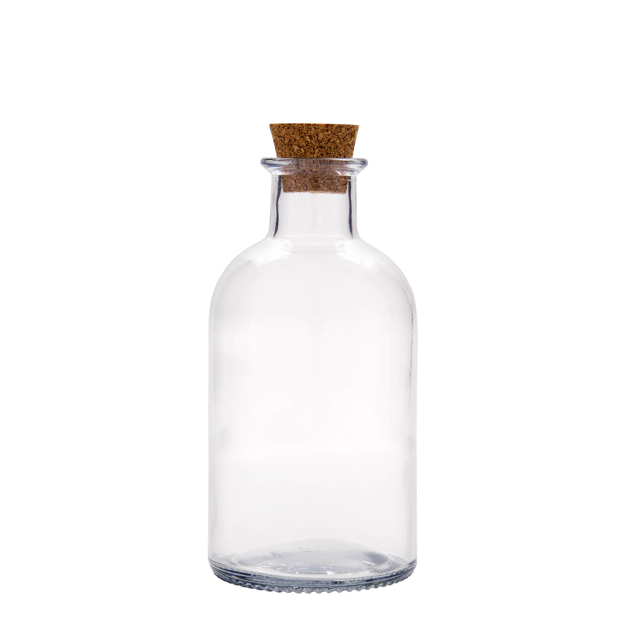 500 ml butelka szklana aptekarska 'Italia', szyjka: korek 500 ml butelka szklana aptekarska 'Italia', szyjka: korek