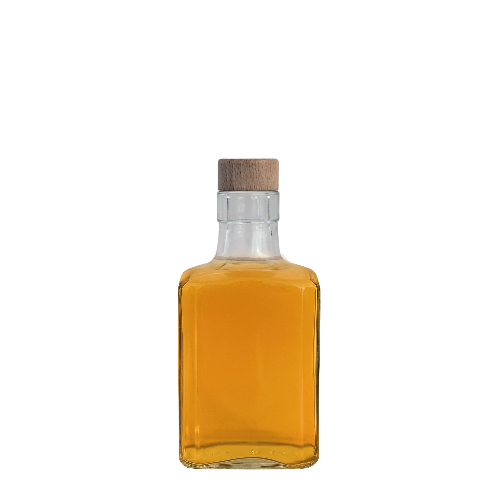 250 ml butelka szklana 'Decanter Quadro Oberband', kwadratowa, otwór: korek