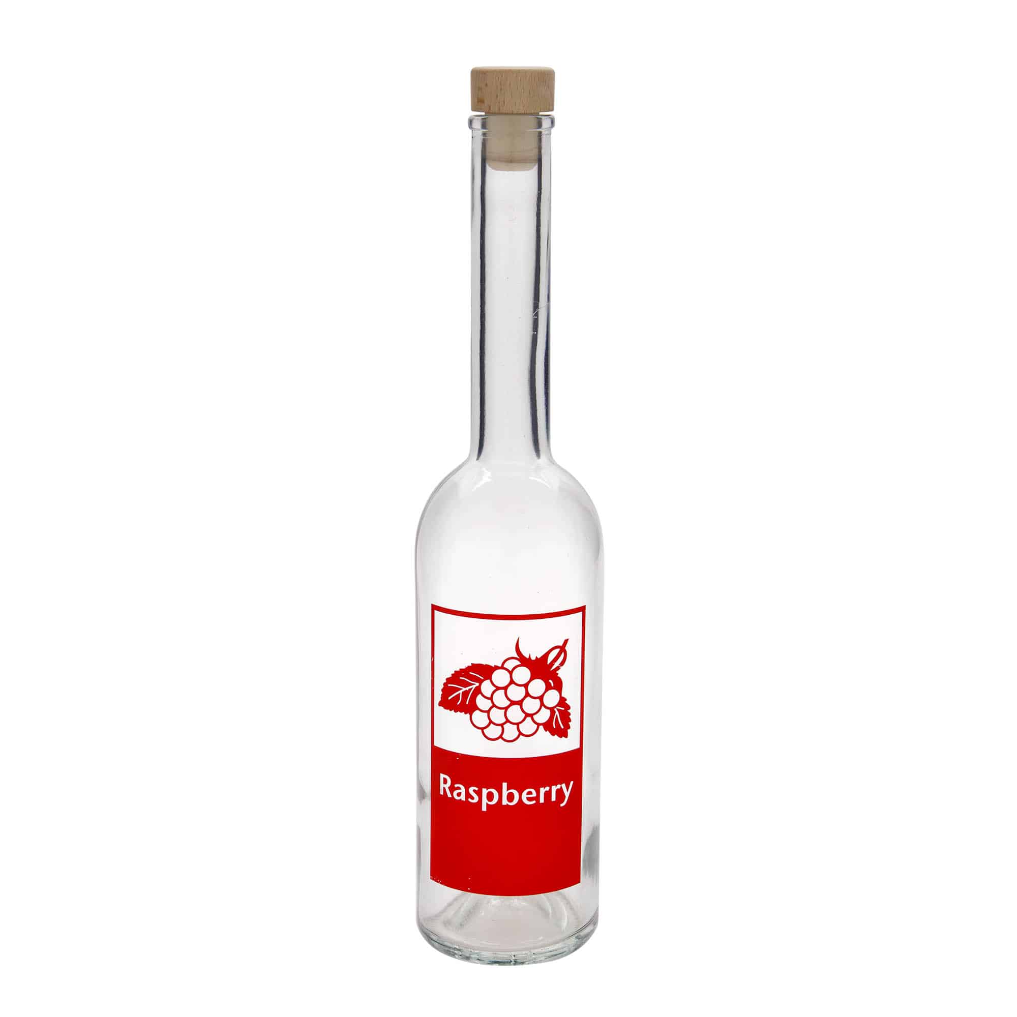 500 ml butelka szklana 'Opera', wzór: Raspberry, zamknięcie: korek