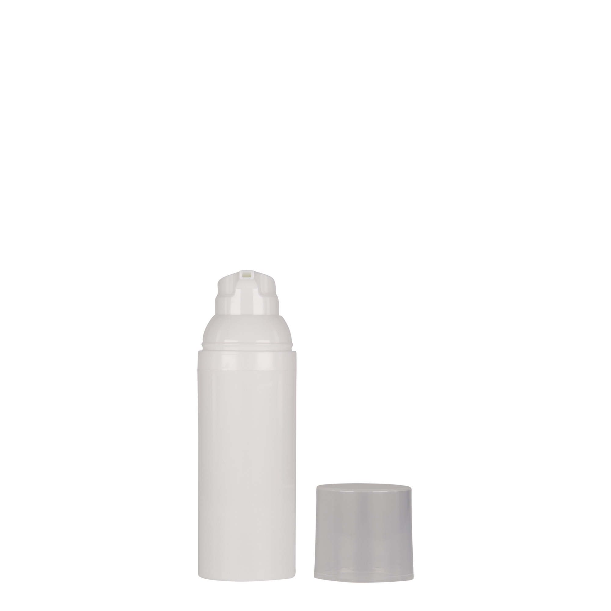 50 ml dozownik beztlenowy 'Mezzo', tworzywo sztuczne PP, biały