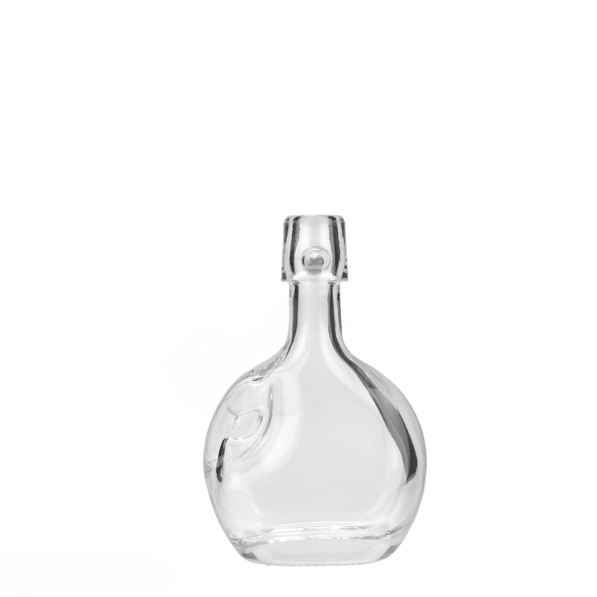 40 ml butelka szklana „Lukas”, owalna, otwór: zamknięcie na klamrę 40 ml butelka szklana „Lukas”, owalna, otwór: zamknięcie na klamrę
