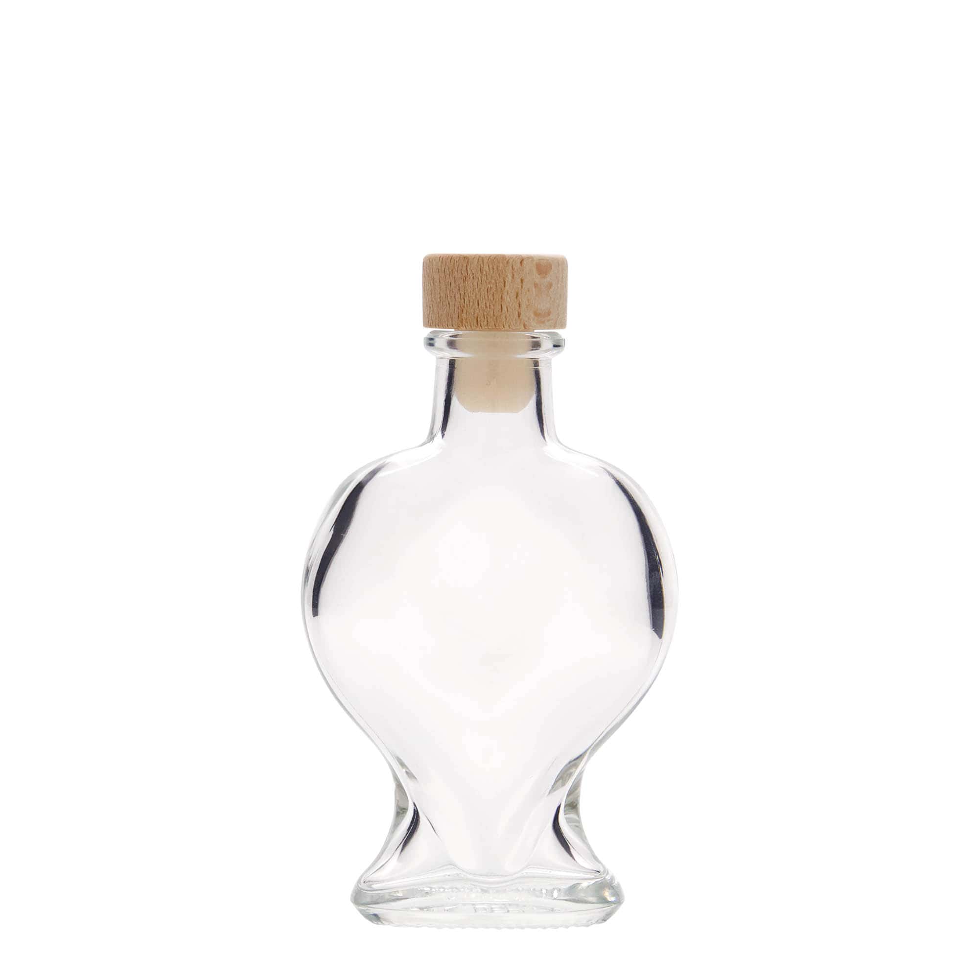 100 ml butelka szklana „Serce”, wylot: korek