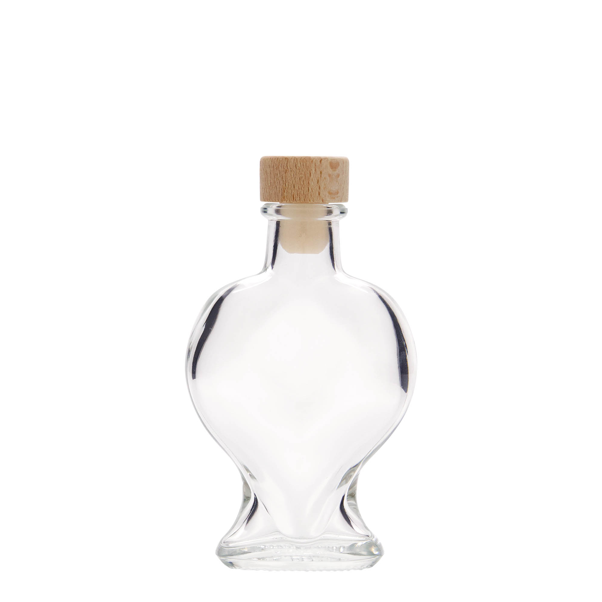 100 ml butelka szklana „Serce”, wylot: korek 100 ml butelka szklana „Serce”, wylot: korek