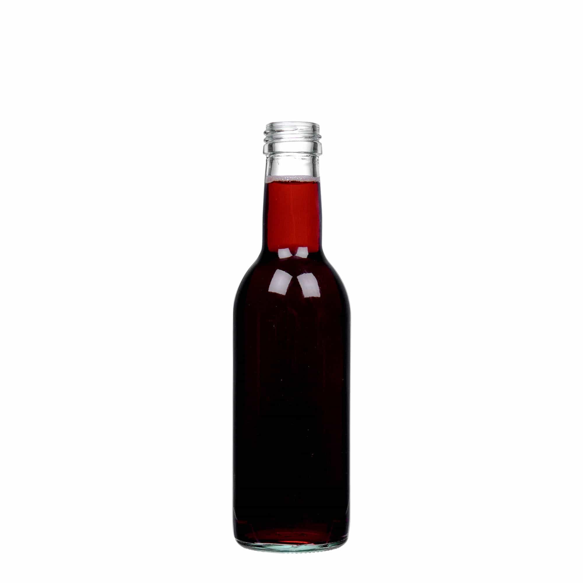 250 ml butelka szklana 'Bordeaux', gwint: PP 28