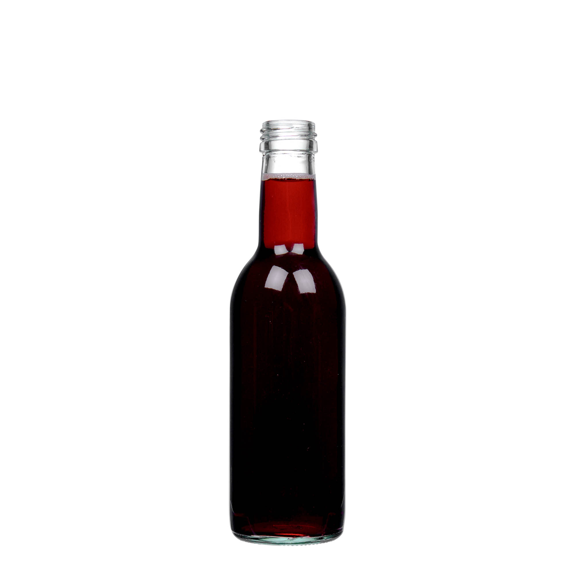 250 ml butelka szklana 'Bordeaux', gwint: PP 28 250 ml butelka szklana 'Bordeaux', gwint: PP 28