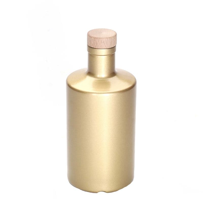 500 ml butelka szklana 'Caroline', kolor złoty, zamknięcie: korek 500 ml butelka szklana 'Caroline', kolor złoty, zamknięcie: korek