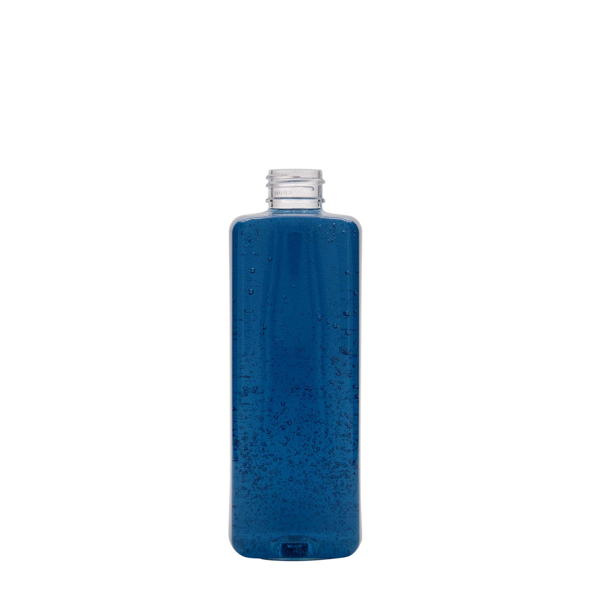 300 ml butelka PET „Karl”, kwadratowa, plastik, gwint: 24/410