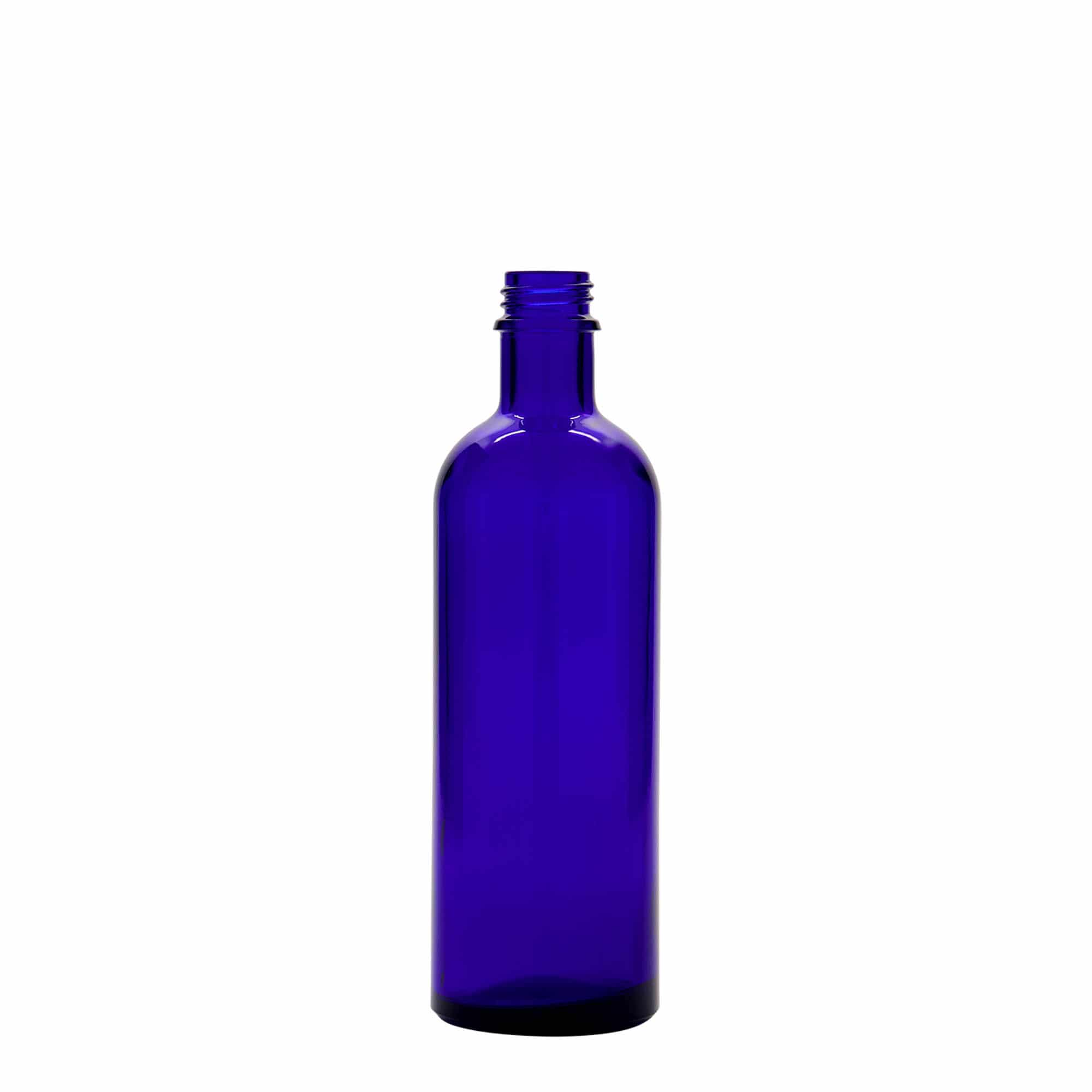 200 ml butelka farmaceutyczna, szkło, kolor błękit królewski, zamknięcie: DIN 22
