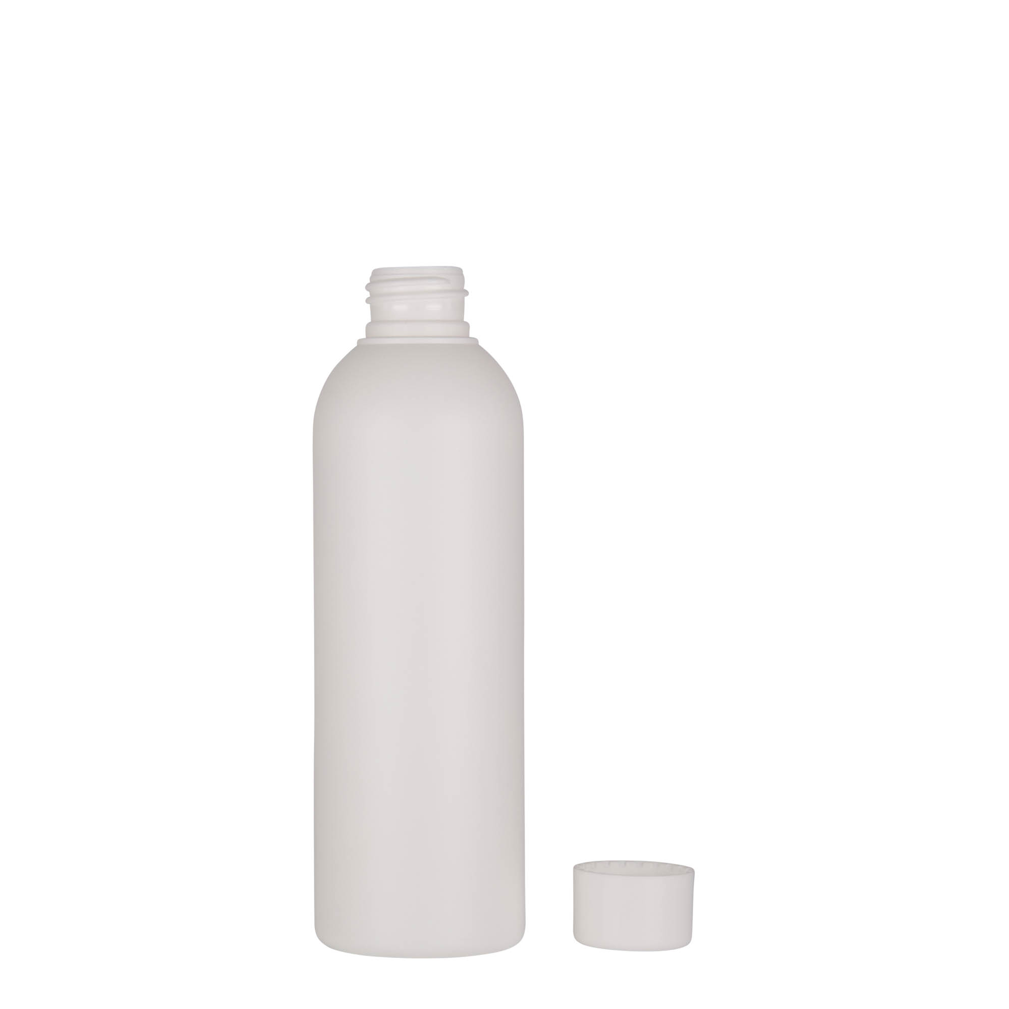 200 ml plastikowa butelka „Tuffy”, HDPE, biała, gwint: 24/410 200 ml plastikowa butelka „Tuffy”, HDPE, biała, gwint: 24/410