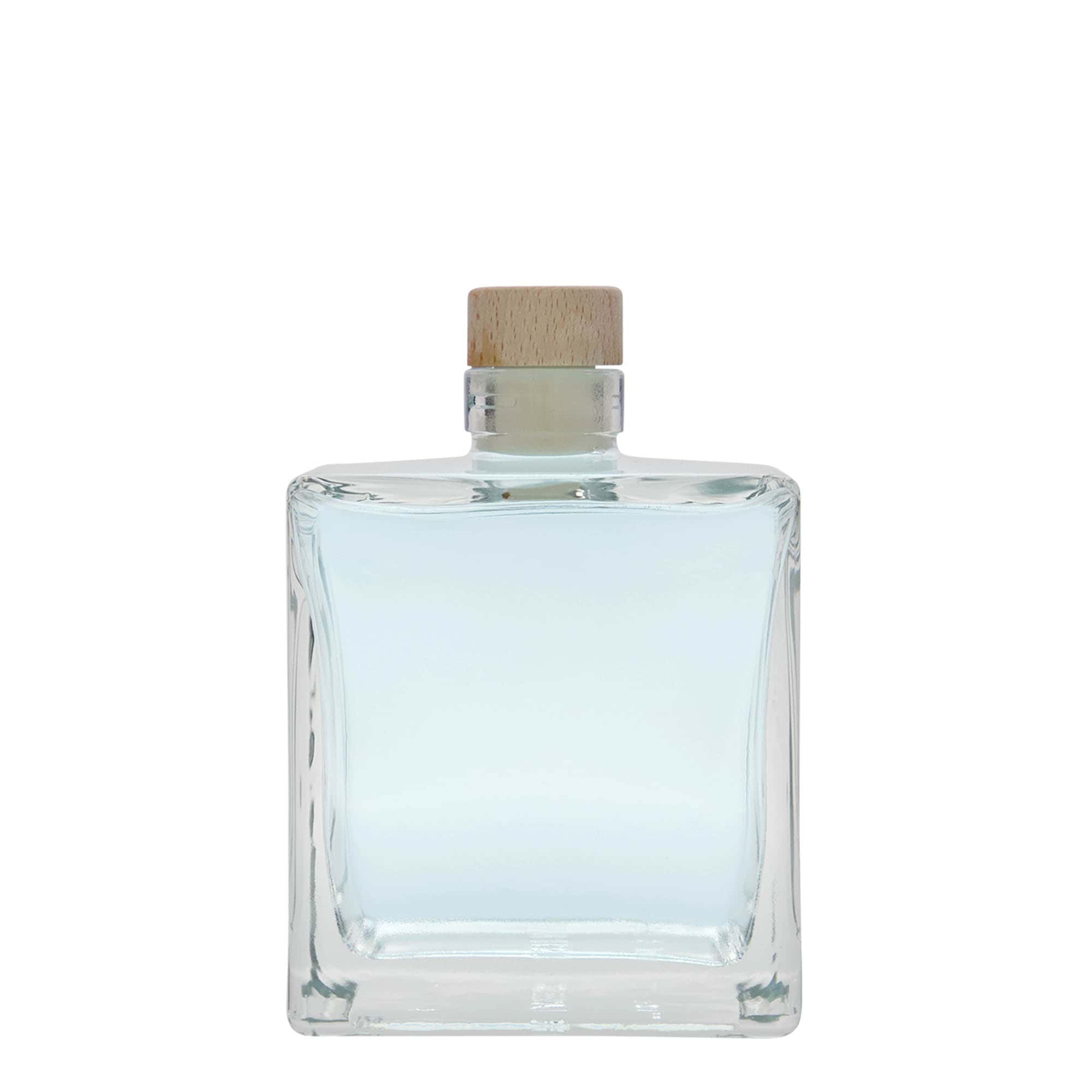 500 ml butelka szklana „Cube”, kwadratowa, szyjka: korek