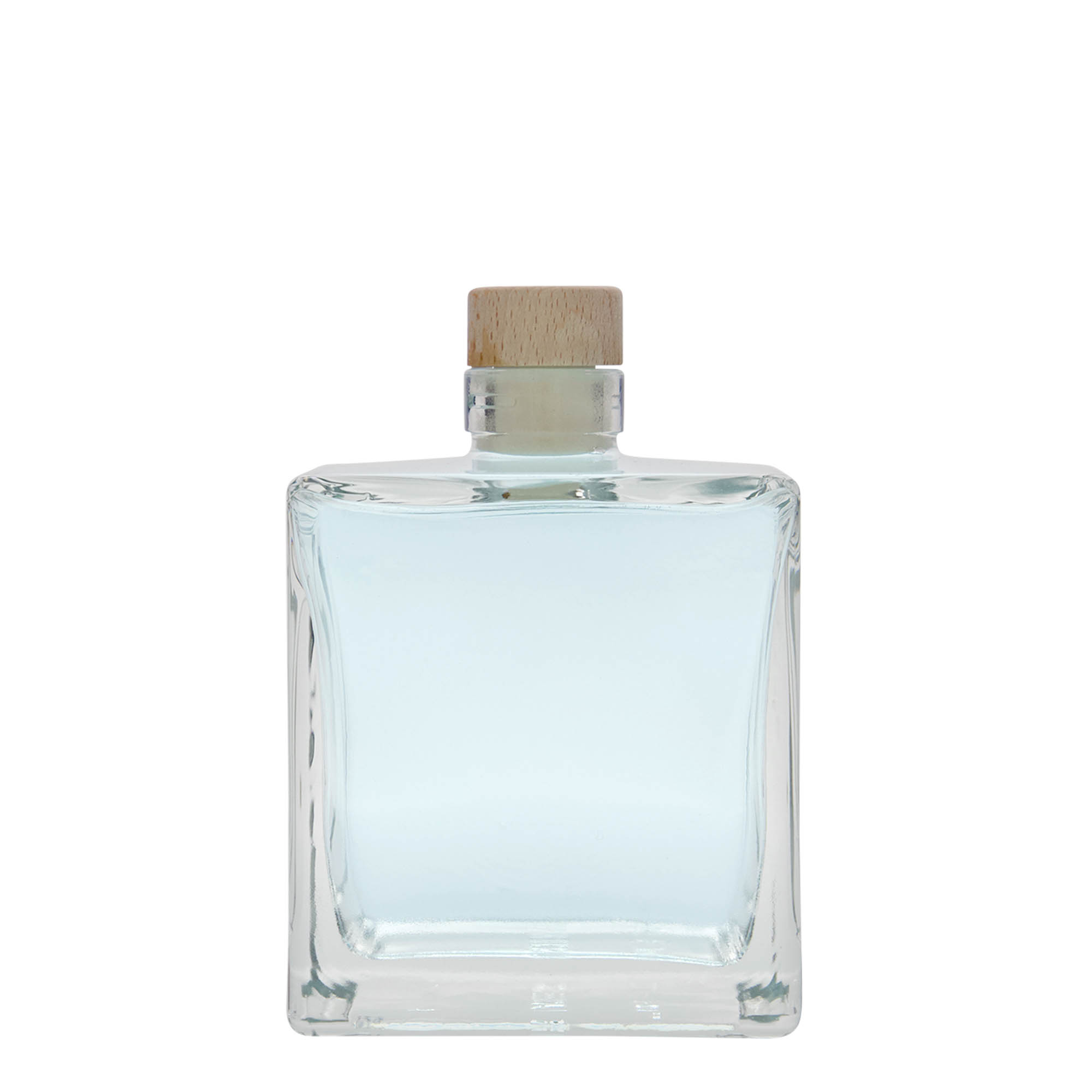 500 ml butelka szklana „Cube”, kwadratowa, szyjka: korek