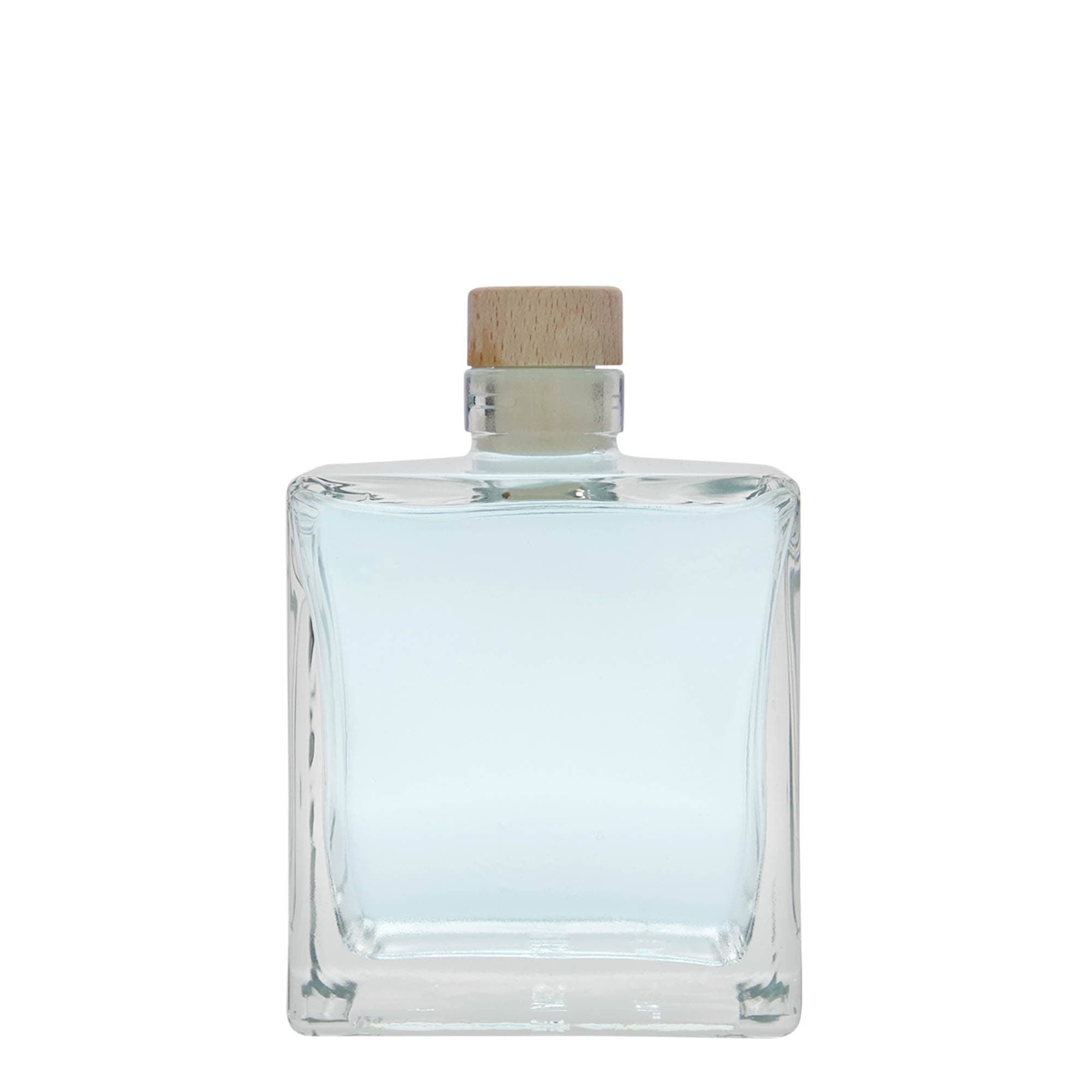 500 ml butelka szklana „Cube”, kwadratowa, szyjka: korek
