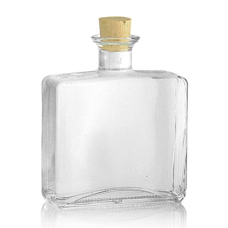 500 ml butelka szklana 'Julia', prostokątna, szyjka: korek 500 ml butelka szklana 'Julia', prostokątna, szyjka: korek