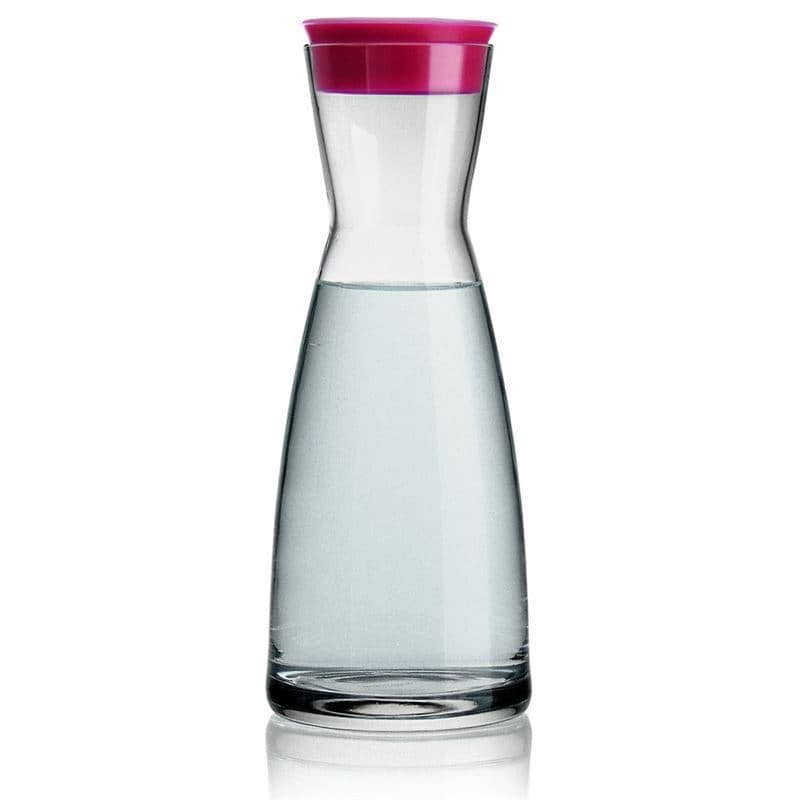 1000 ml karafka 'Ypsilon', szkło, kolor różowy