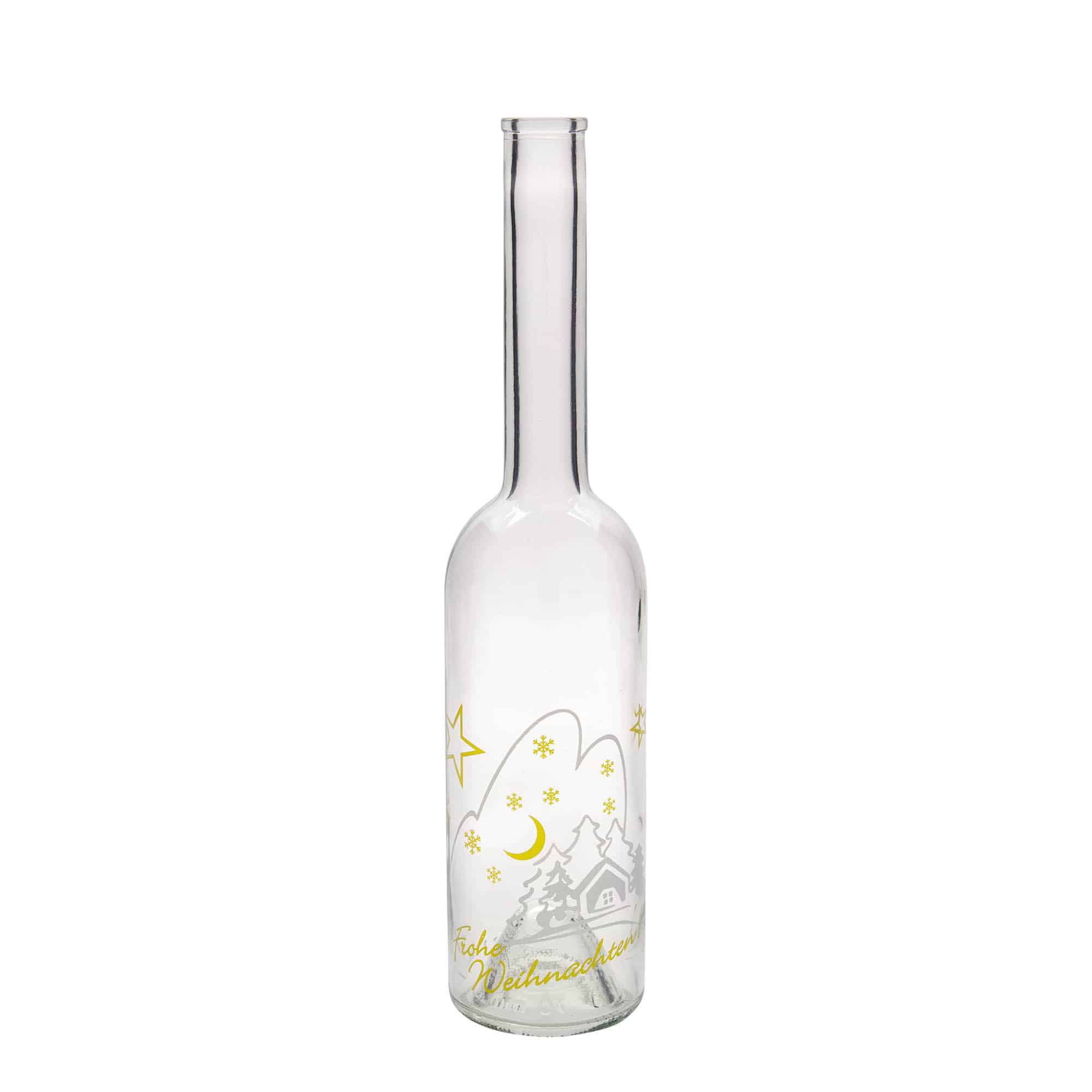 500 ml butelka szklana 'Opera', motyw: świąteczna idylla, szyjka: korek