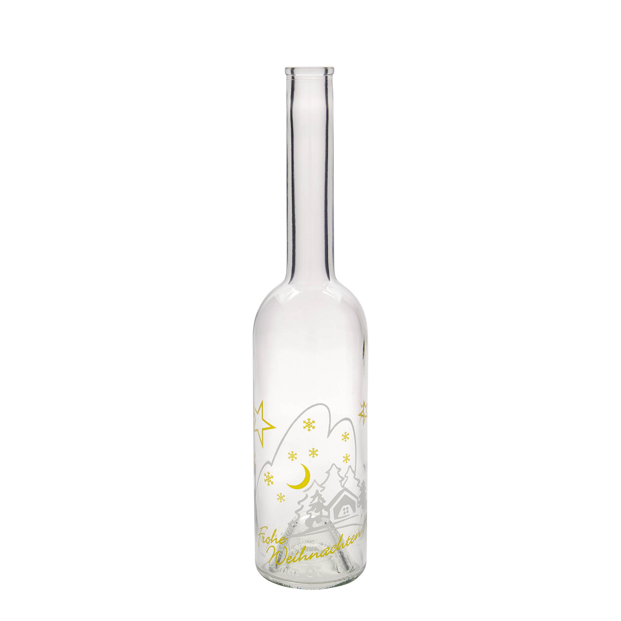 500 ml butelka szklana 'Opera', motyw: świąteczna idylla, szyjka: korek