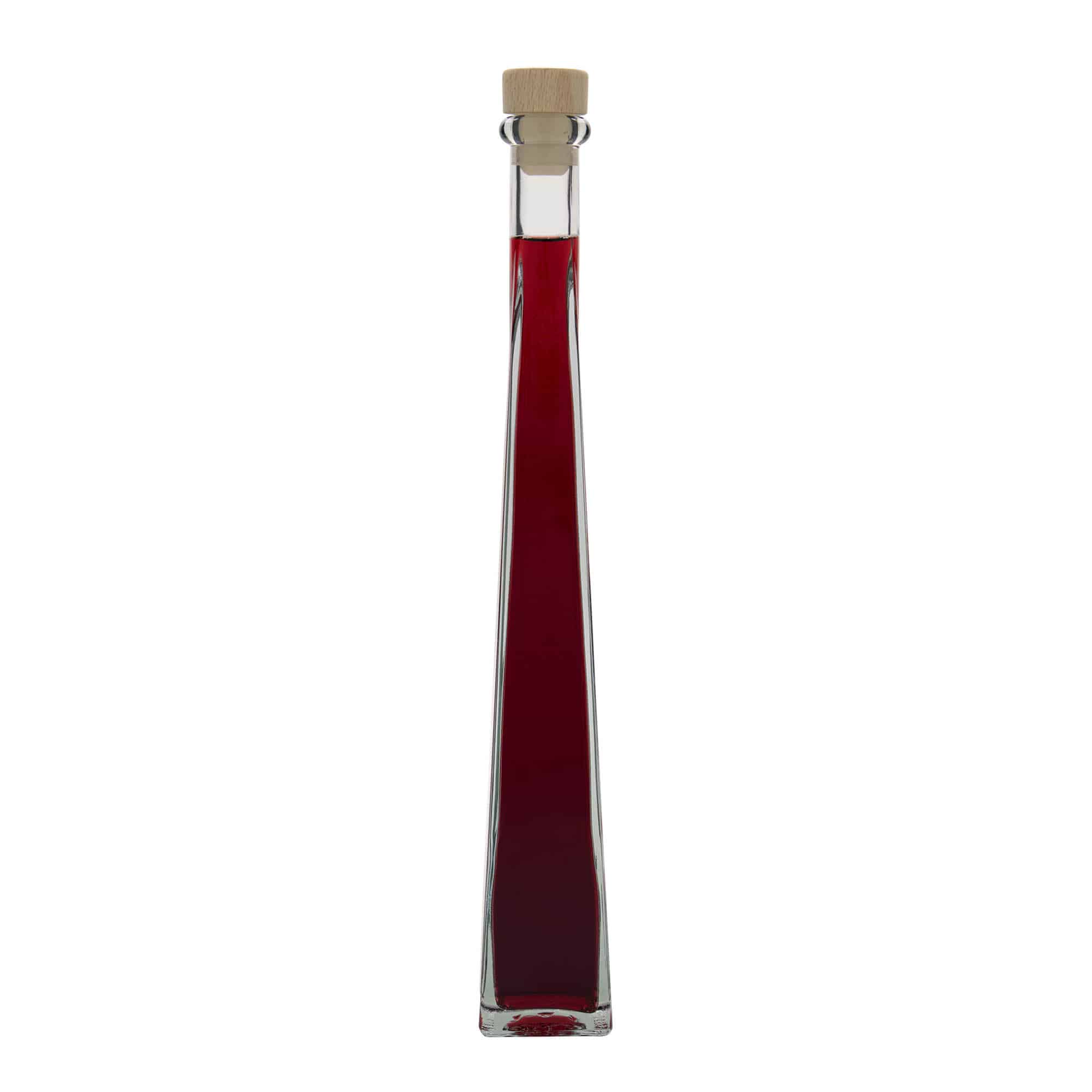 Butelka szklana 200 ml „Dama Quadrato”, kwadratowa, wylot: korek