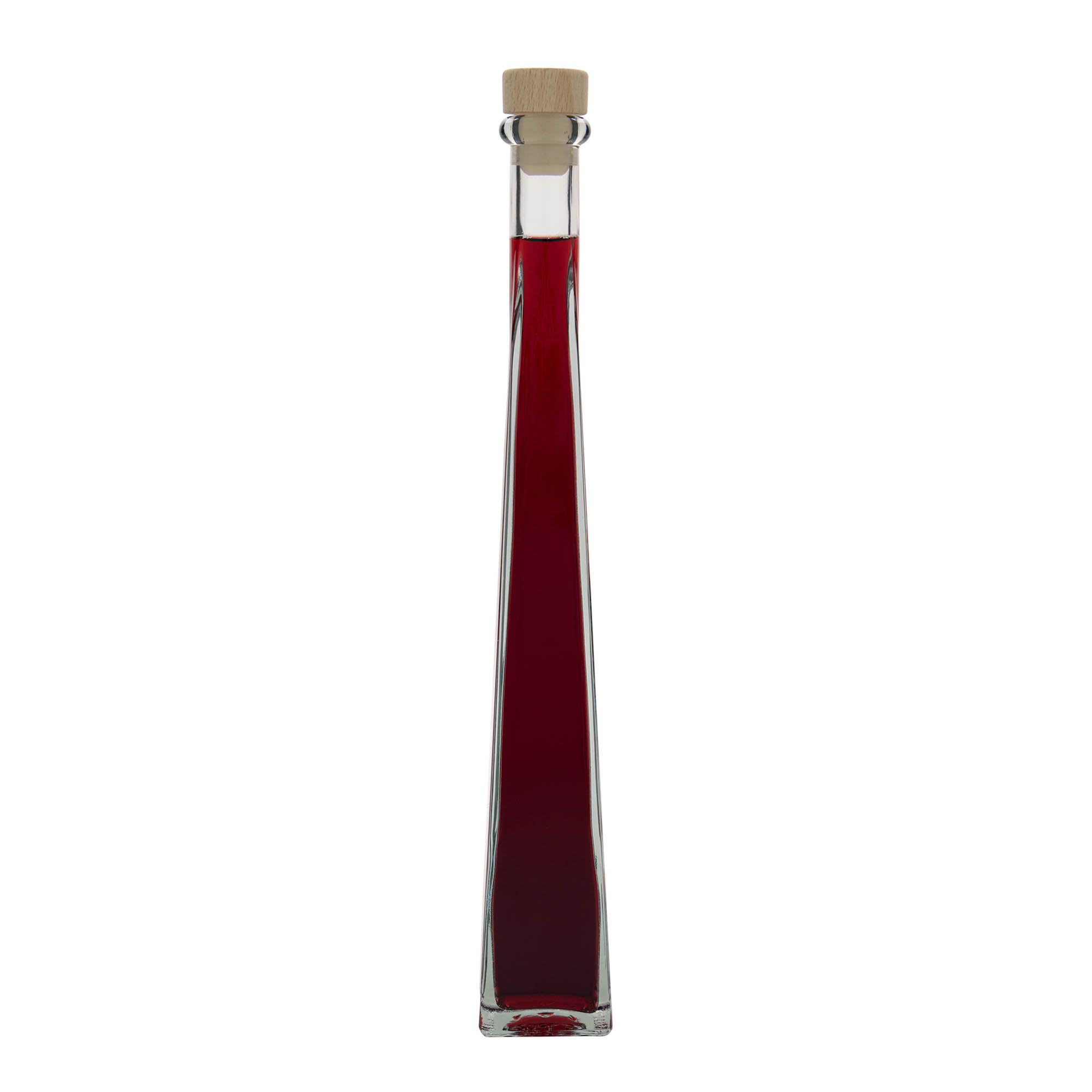 Butelka szklana 200 ml „Dama Quadrato”, kwadratowa, wylot: korek Butelka szklana 200 ml „Dama Quadrato”, kwadratowa, wylot: korek