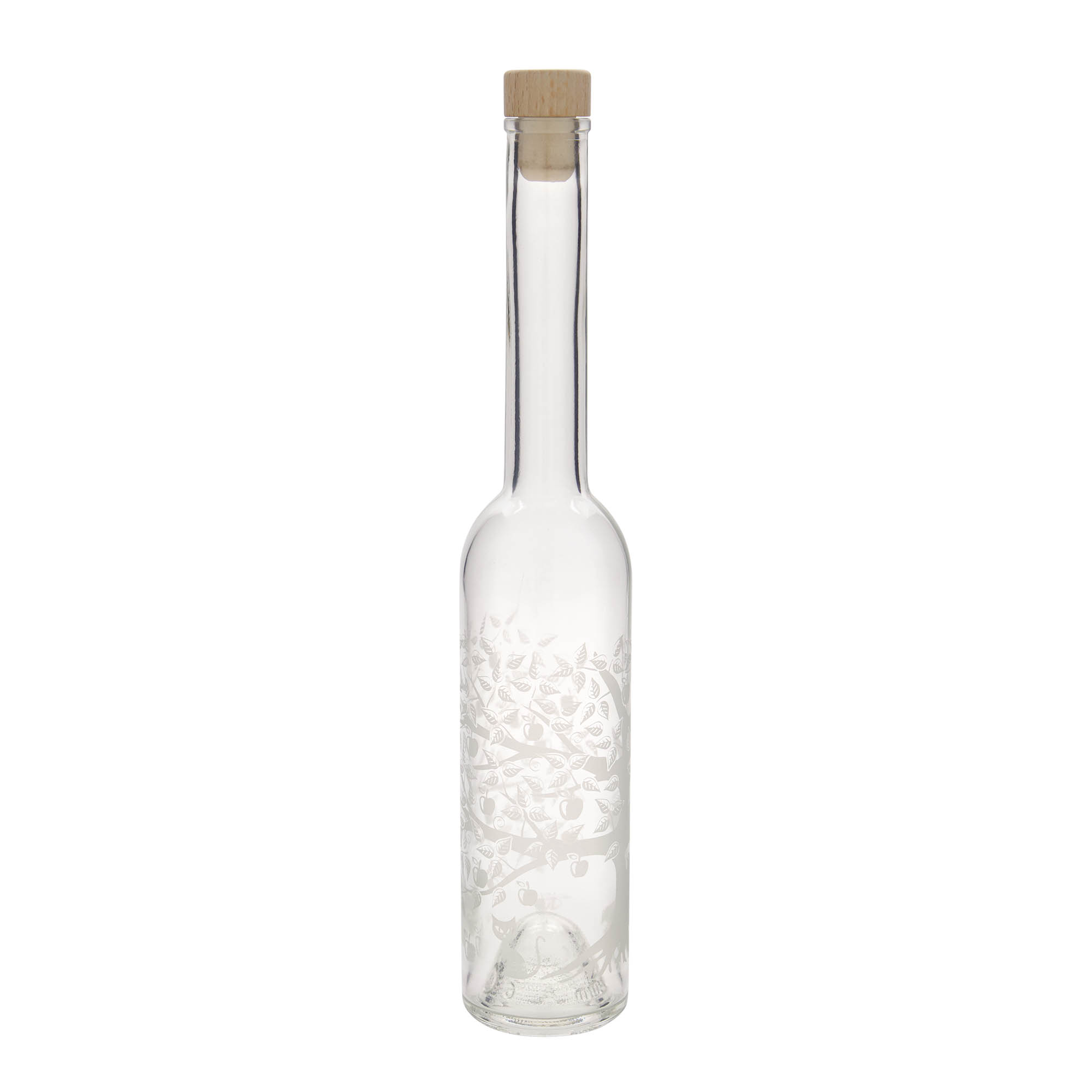 350 ml butelka szklana 'Opera', motyw: jabłoń, korek