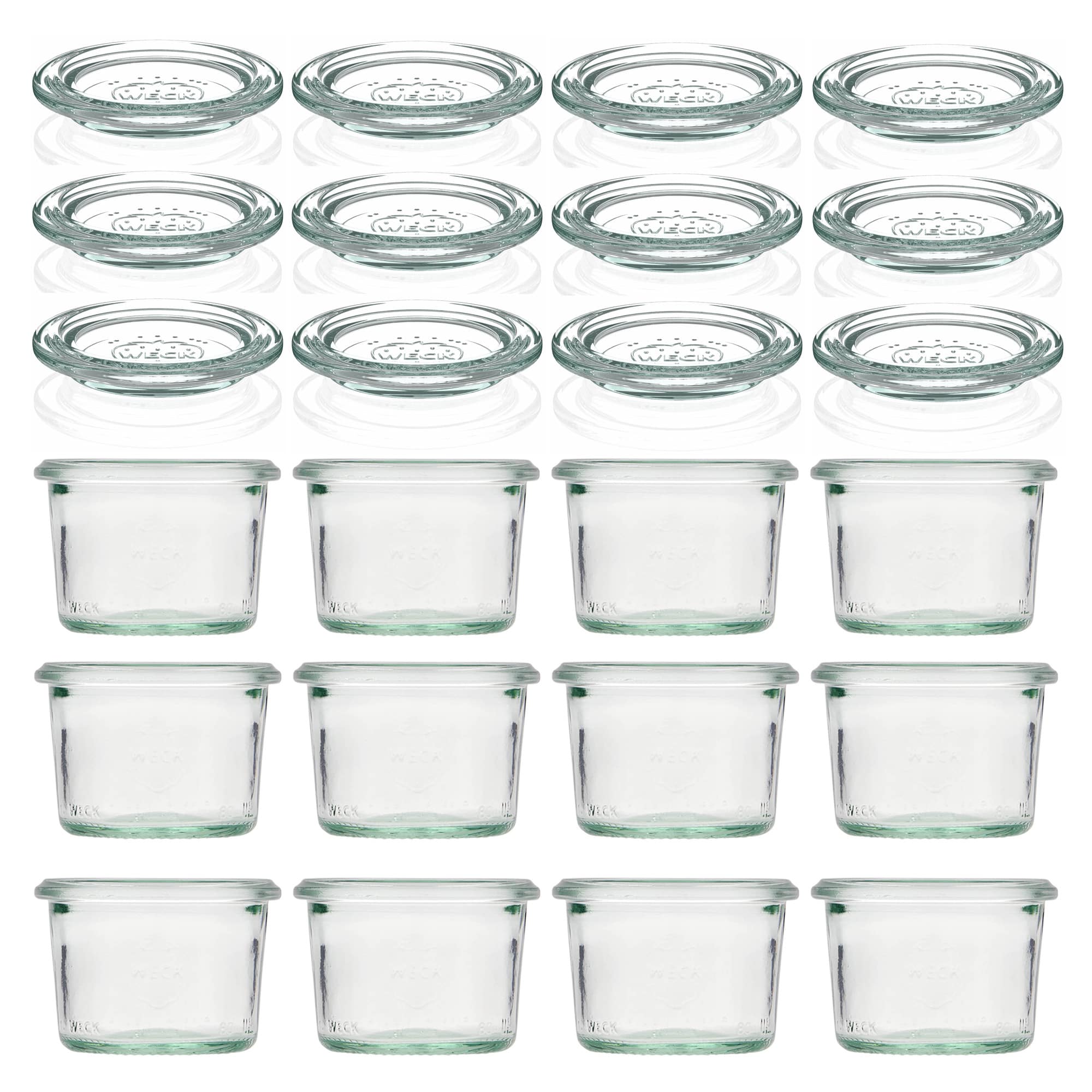 12x 80 ml słoik WECK typu Sturz z szklanym wieczkiem RR 60