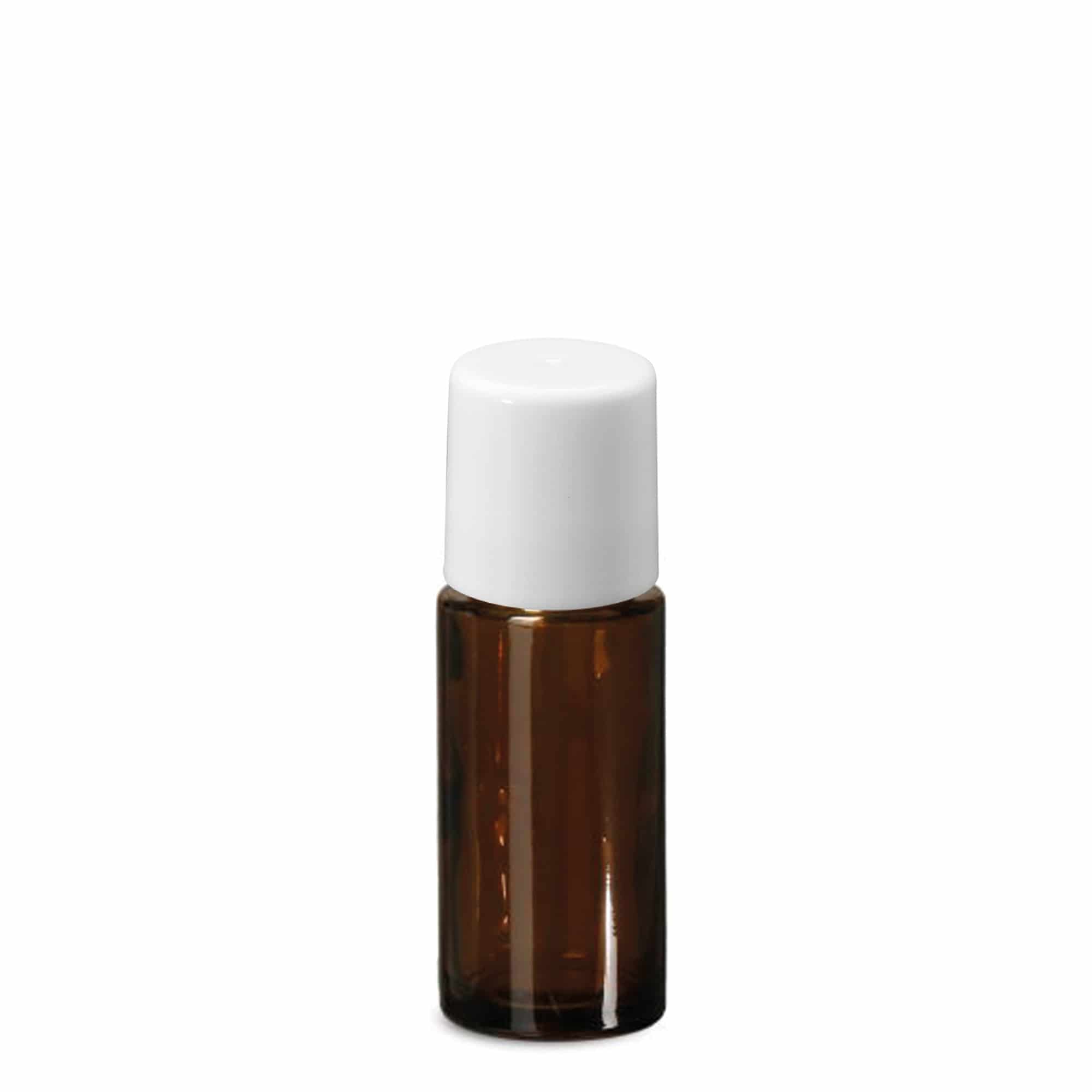 50 ml butelka roll-on, szkło, brązowa, wylot: zakrętka