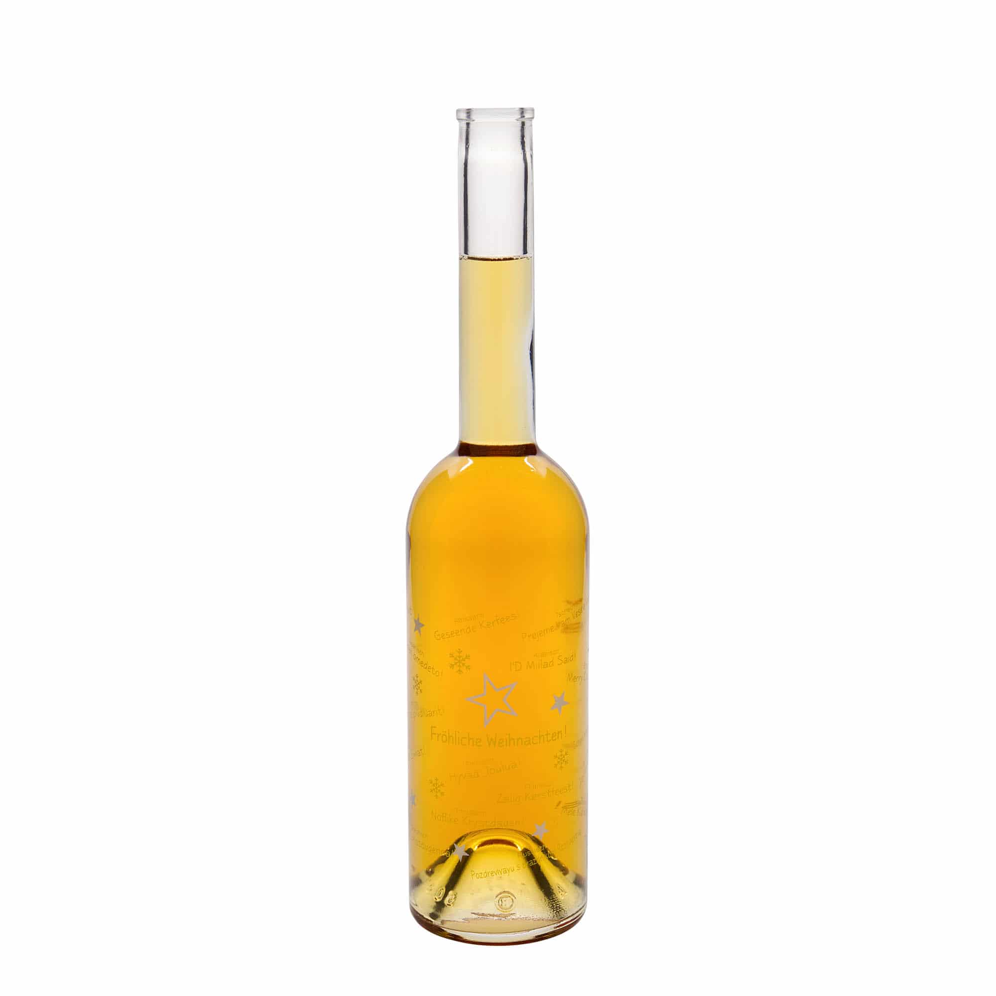 500 ml butelka szklana 'Opera', motyw: Boże Narodzenie na świecie, korek