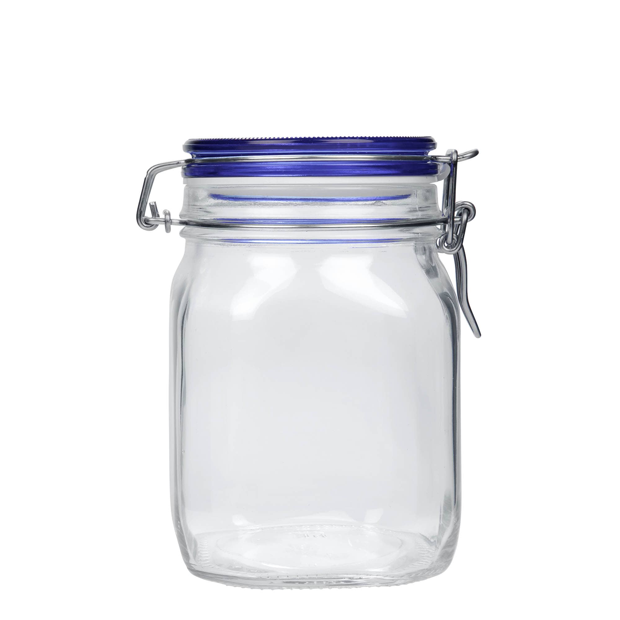 1.000 ml słoik z drucianym zamknięciem „Fido” niebieska pokrywka, kwadratowy, otwór: zamknięcie druciane 1.000 ml słoik z drucianym zamknięciem „Fido” niebieska pokrywka, kwadratowy, otwór: zamknięcie druciane