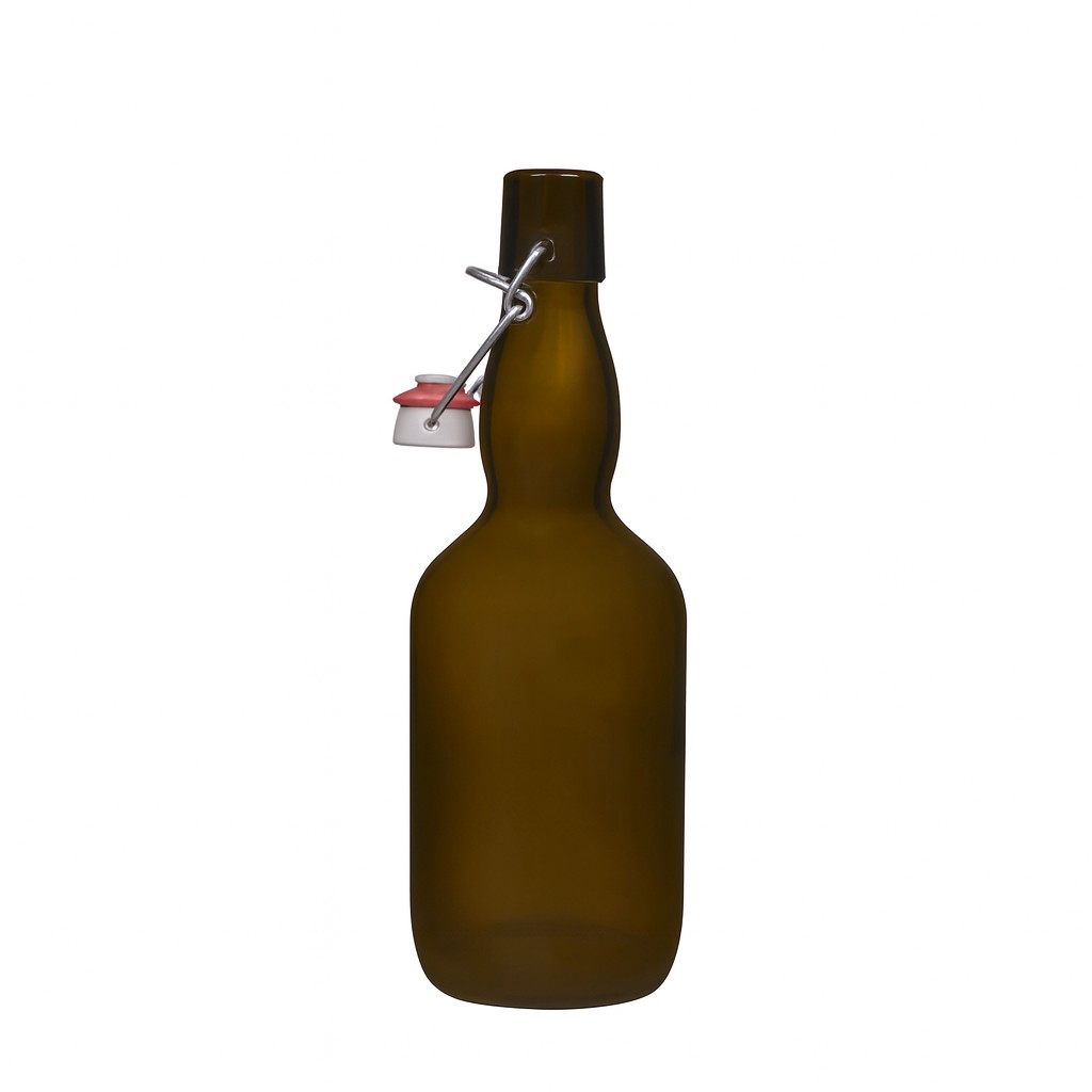 500 ml butelka piwna z szyjką kropfową, szkło, antyczny zielony, otwór: zamknięcie na klamrę 500 ml butelka piwna z szyjką kropfową, szkło, antyczny zielony, otwór: zamknięcie na klamrę