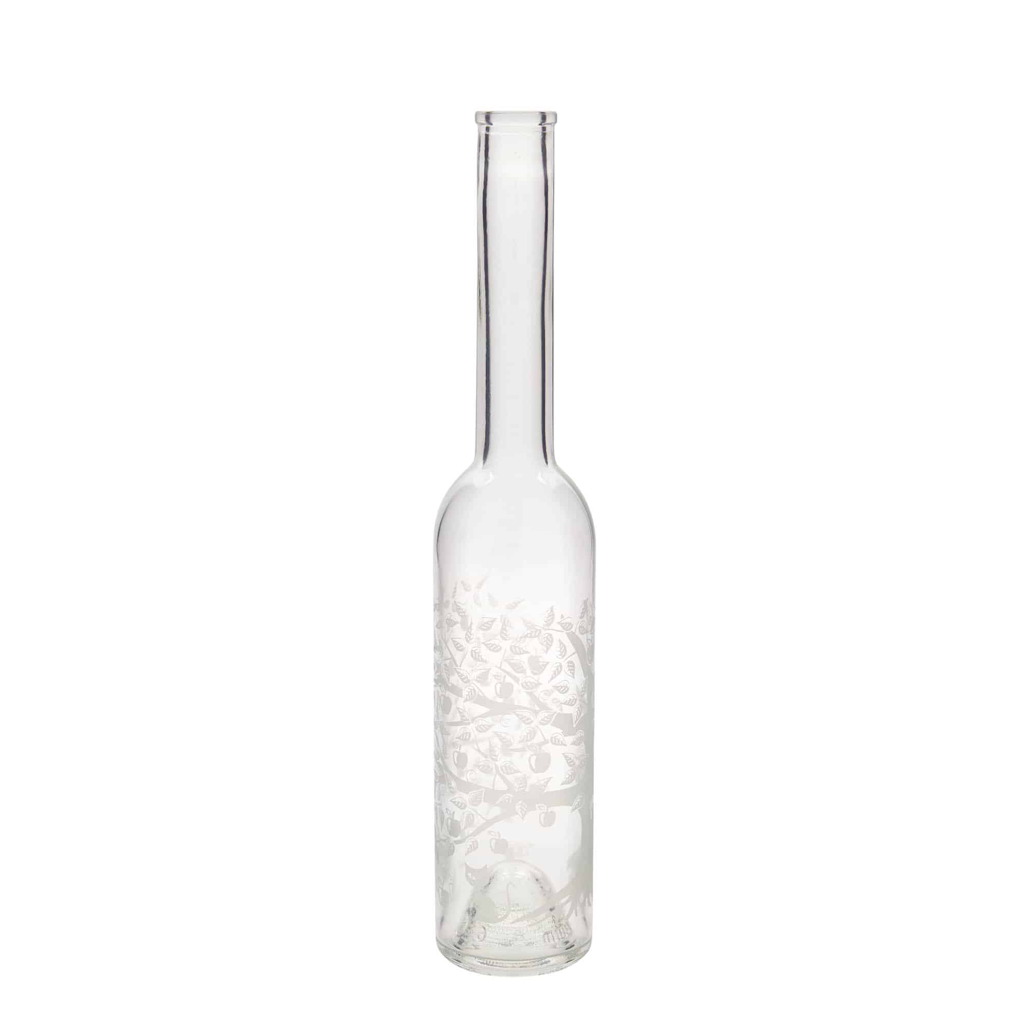 350 ml butelka szklana 'Opera', motyw: jabłoń, korek