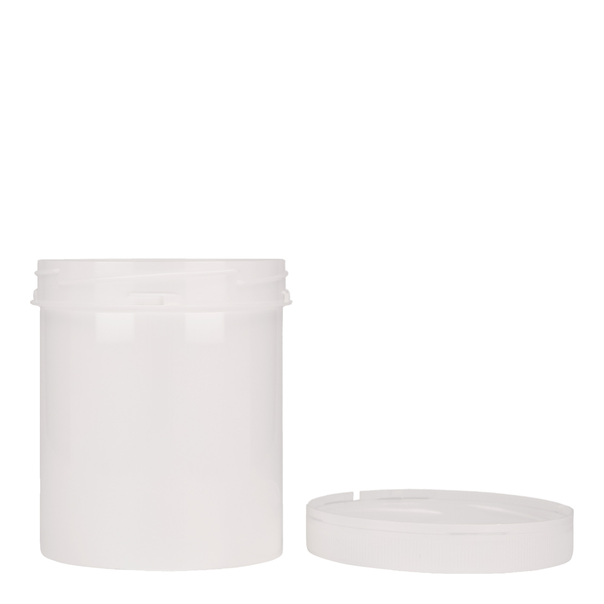 500 ml plastikowy pojemnik 'Securilock', PP, biały, otwór: zakrętka na gwint