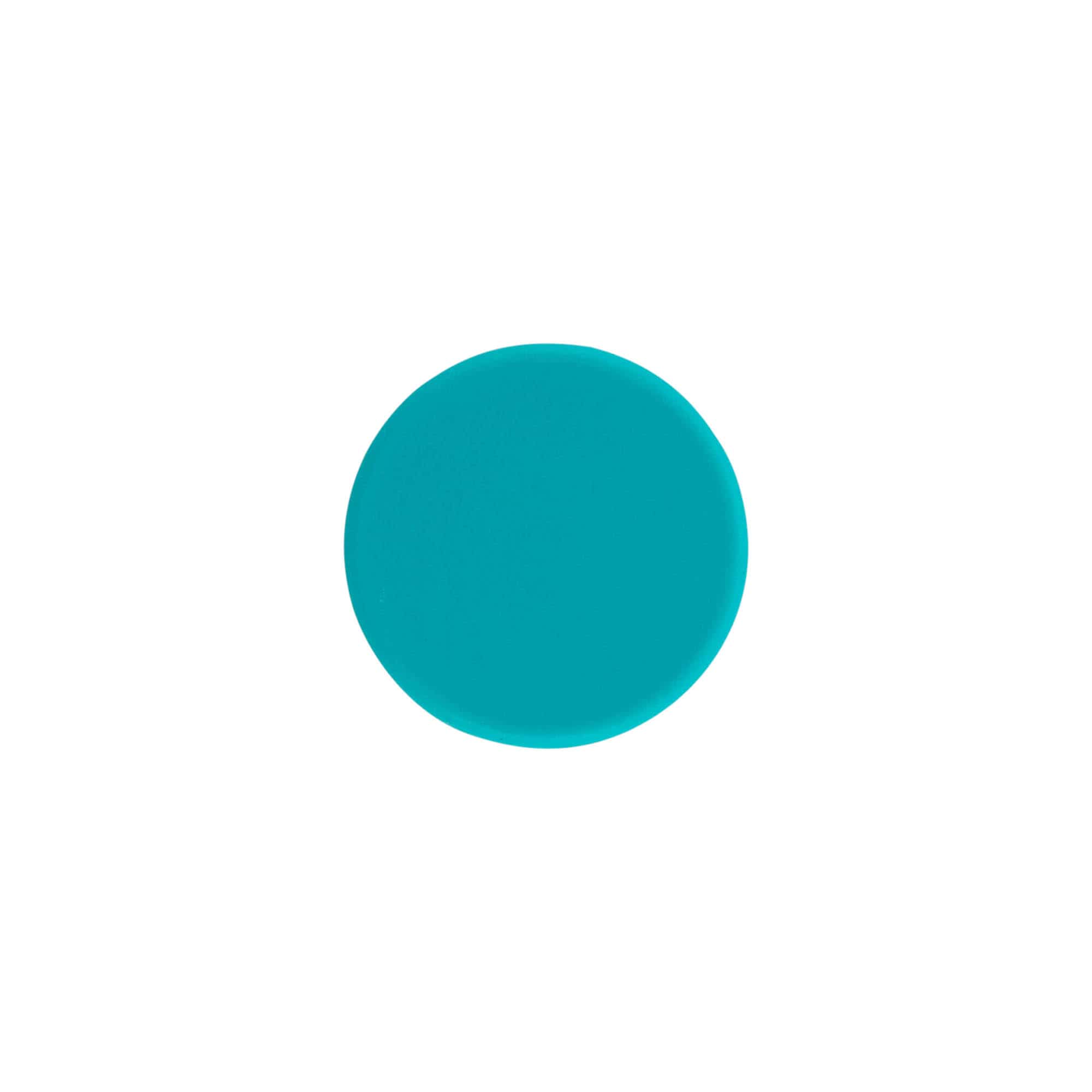 Zakrętka z gwintem, tworzywo ABS, turkusowa, do wylotu: GPI 28/400