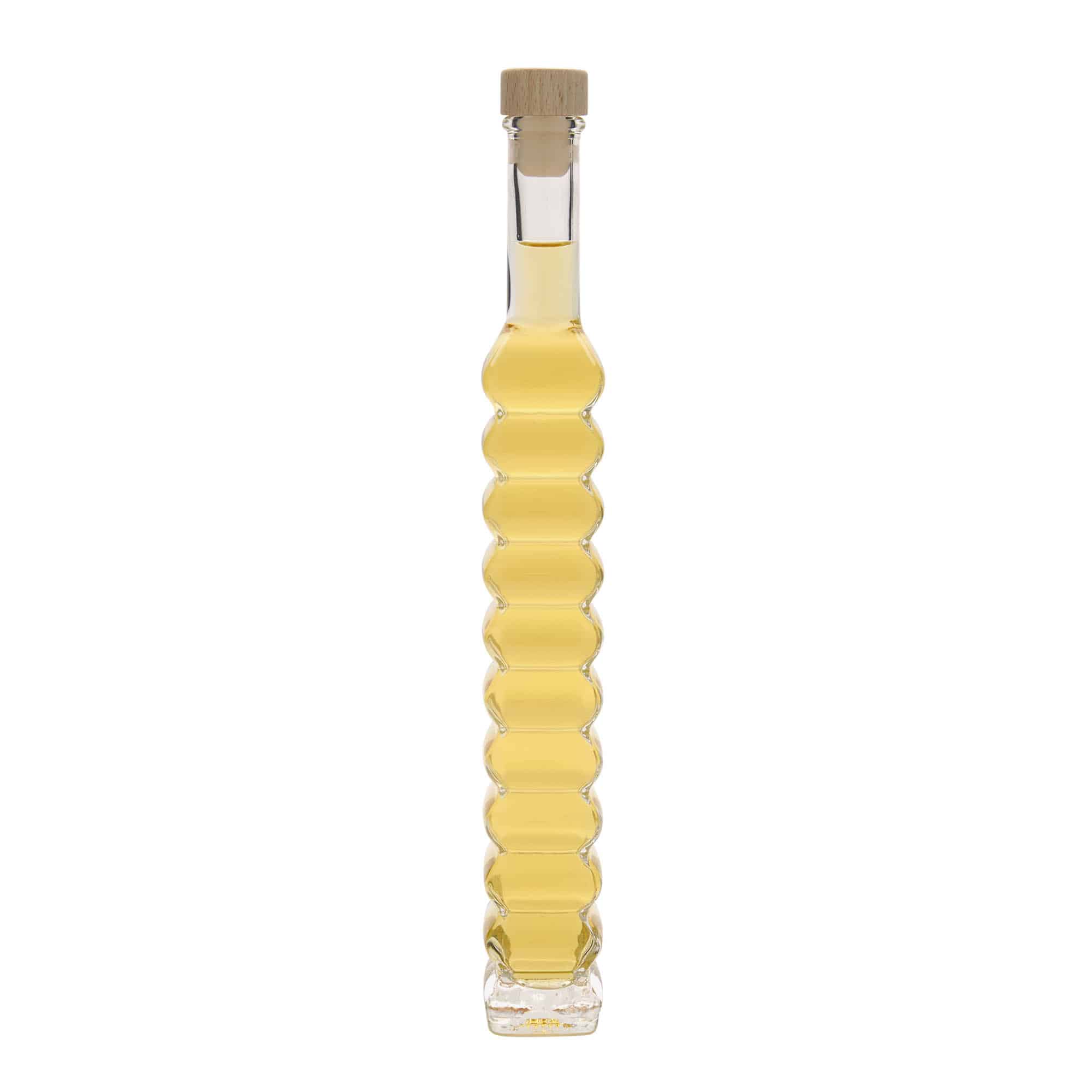 Butelka szklana 200 ml „Roma”, kwadratowa, otwór: korek