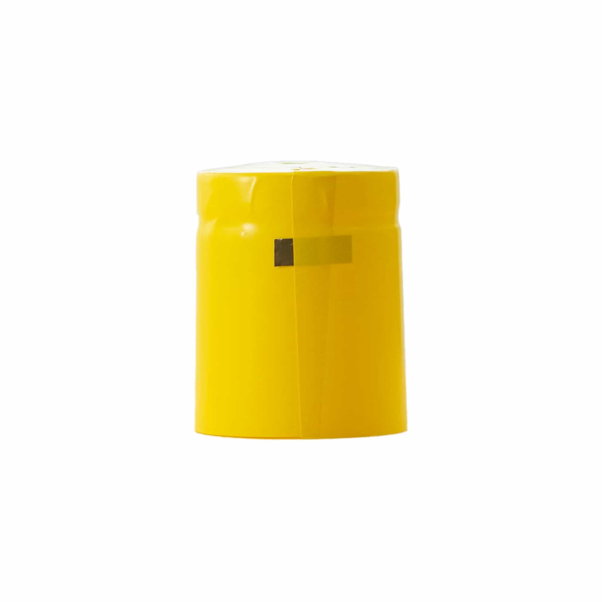 Kapturek termokurczliwy 32x41, tworzywo sztuczne PVC, kolor żółty Kapturek termokurczliwy 32x41, tworzywo sztuczne PVC, kolor żółty