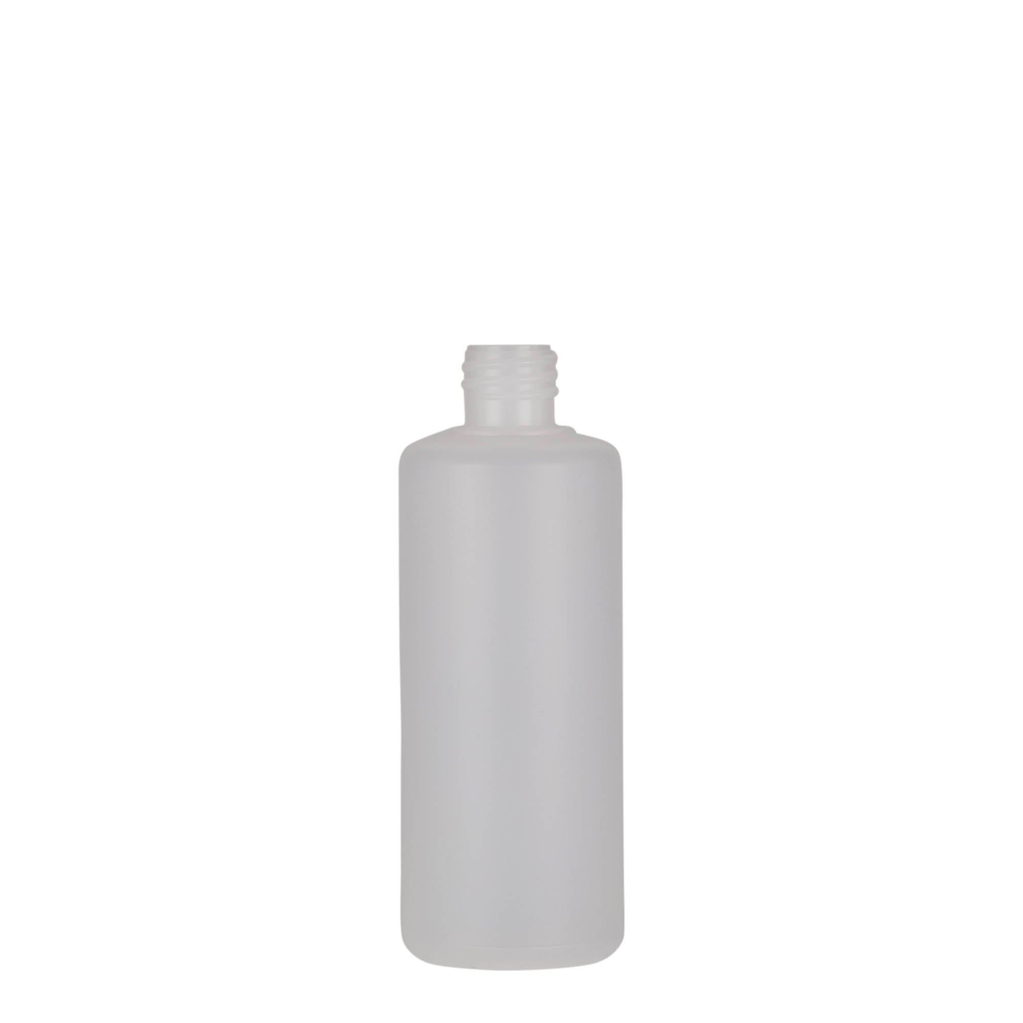 100 ml butelka okrągła, tworzywo sztuczne PE, naturalny kolor, szyjka: zakrętka 100 ml butelka okrągła, tworzywo sztuczne PE, naturalny kolor, szyjka: zakrętka