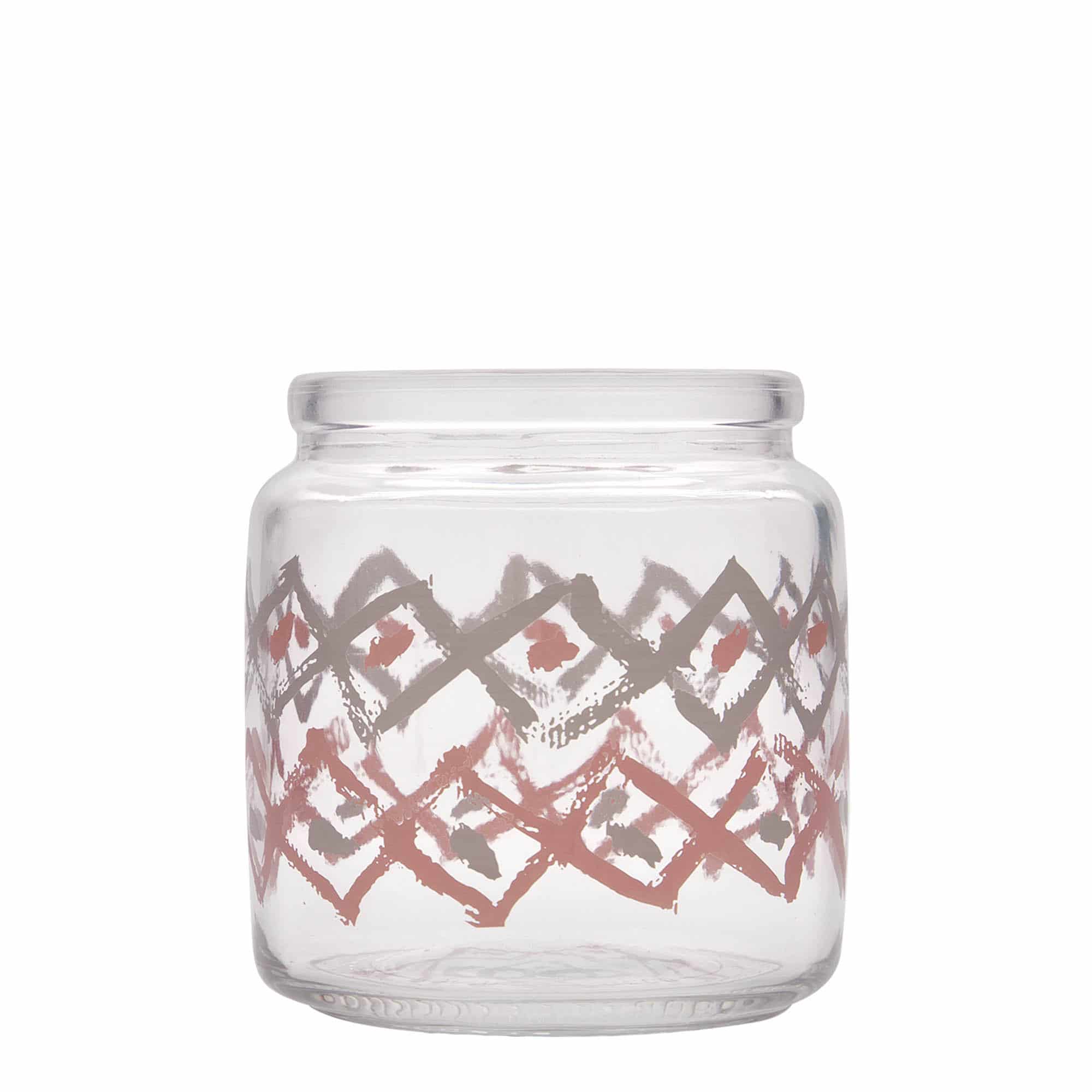 750 ml szklana butelka z korkiem 'Giara', motyw: Manolibera rosa, wylot: korek 750 ml szklana butelka z korkiem 'Giara', motyw: Manolibera rosa, wylot: korek