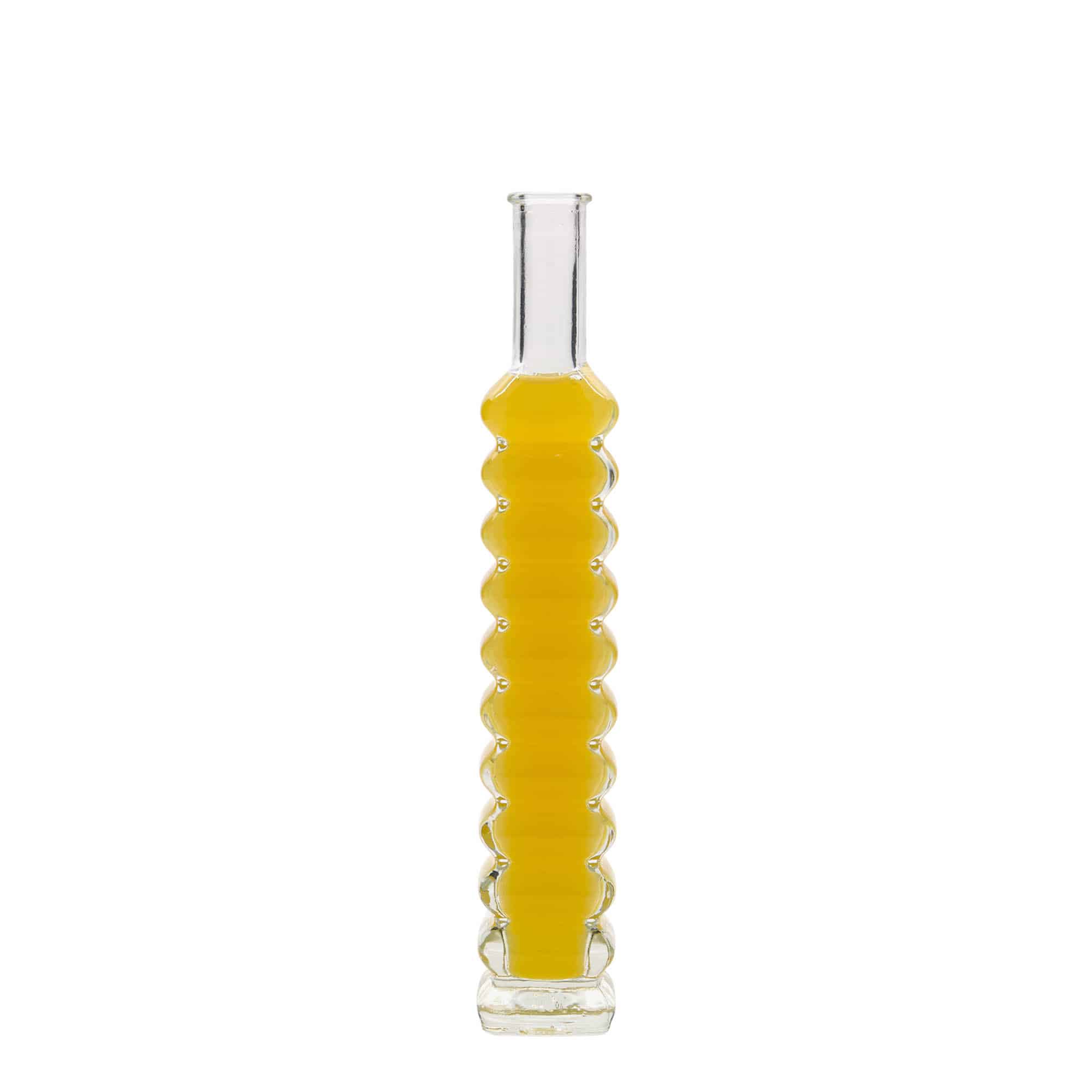100 ml butelka szklana „Roma”, kwadratowa, szyjka: korek 100 ml butelka szklana „Roma”, kwadratowa, szyjka: korek