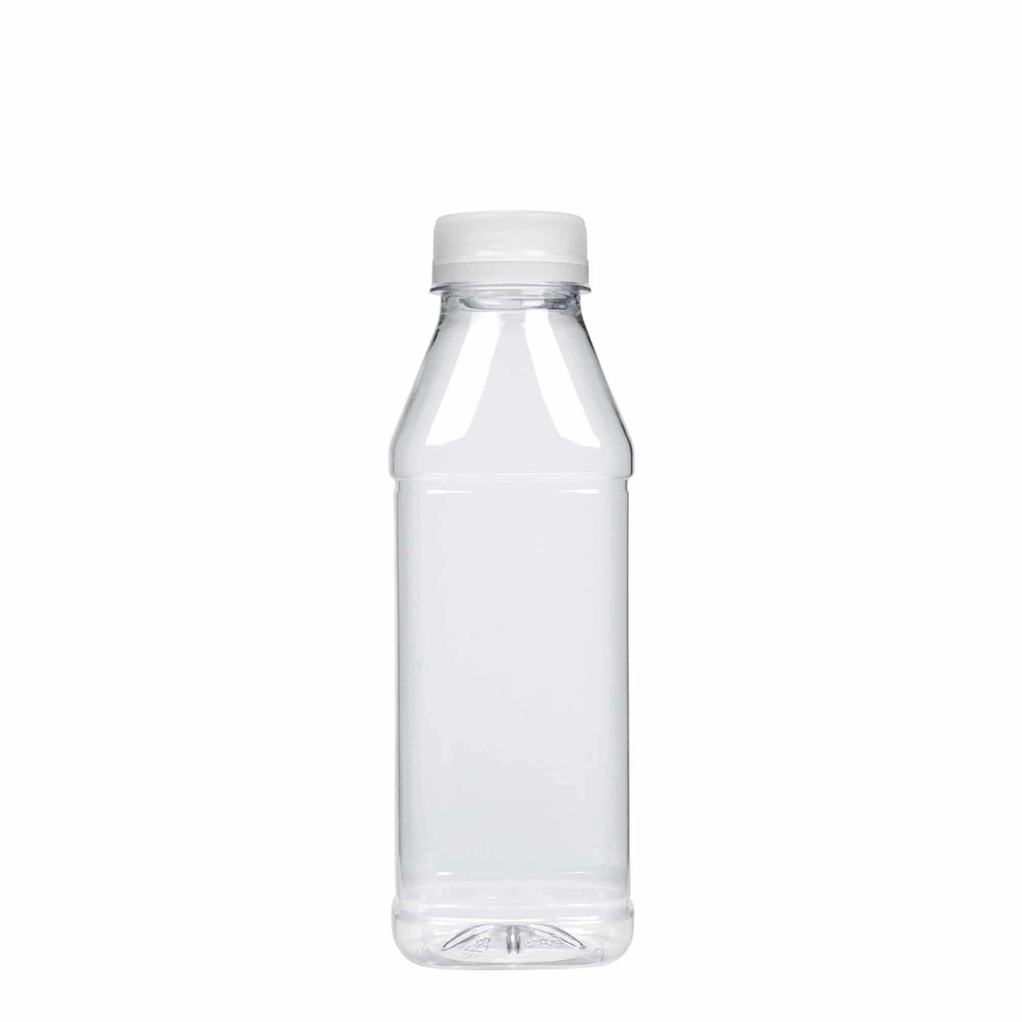 500 ml butelka PET „Milk and Juice Carré”, kwadratowa, plastikowa, szyjka: 38 mm