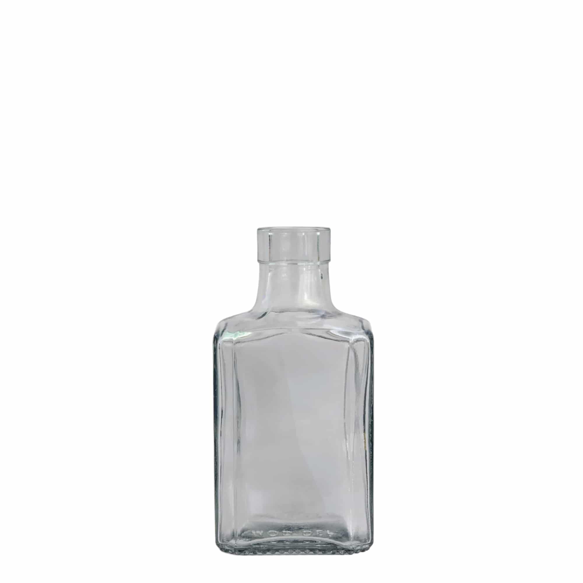 250 ml butelka szklana 'Decanter Quadro Oberband', kwadratowa, otwór: korek