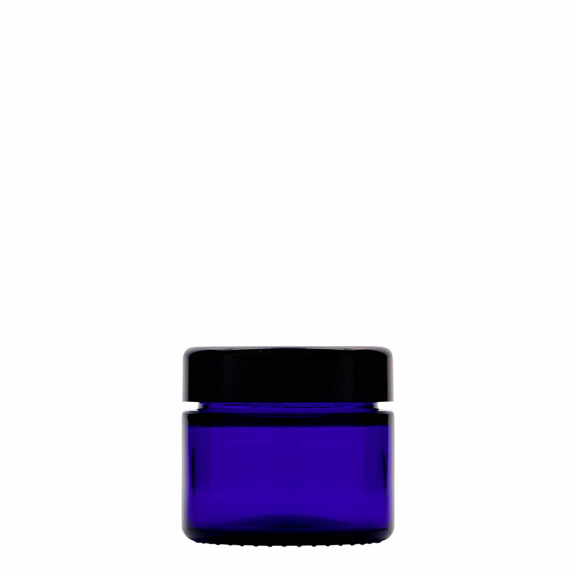 50 ml słoik 'Blue Edition', szkło, królewski błękit, wylot: zakrętka