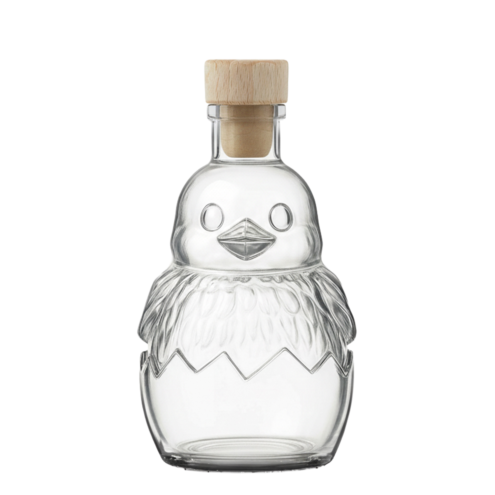 200 ml butelka szklana 'Kurczak', szyjka: korek