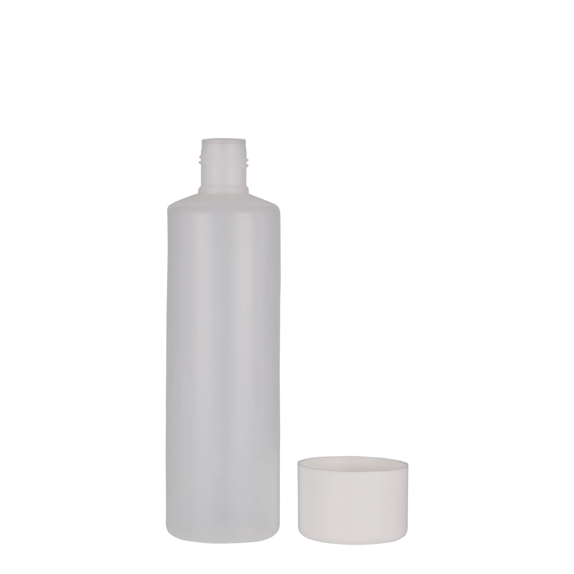 250 ml butelka okrągła, tworzywo PE, naturalna, wylot: zakrętka 250 ml butelka okrągła, tworzywo PE, naturalna, wylot: zakrętka