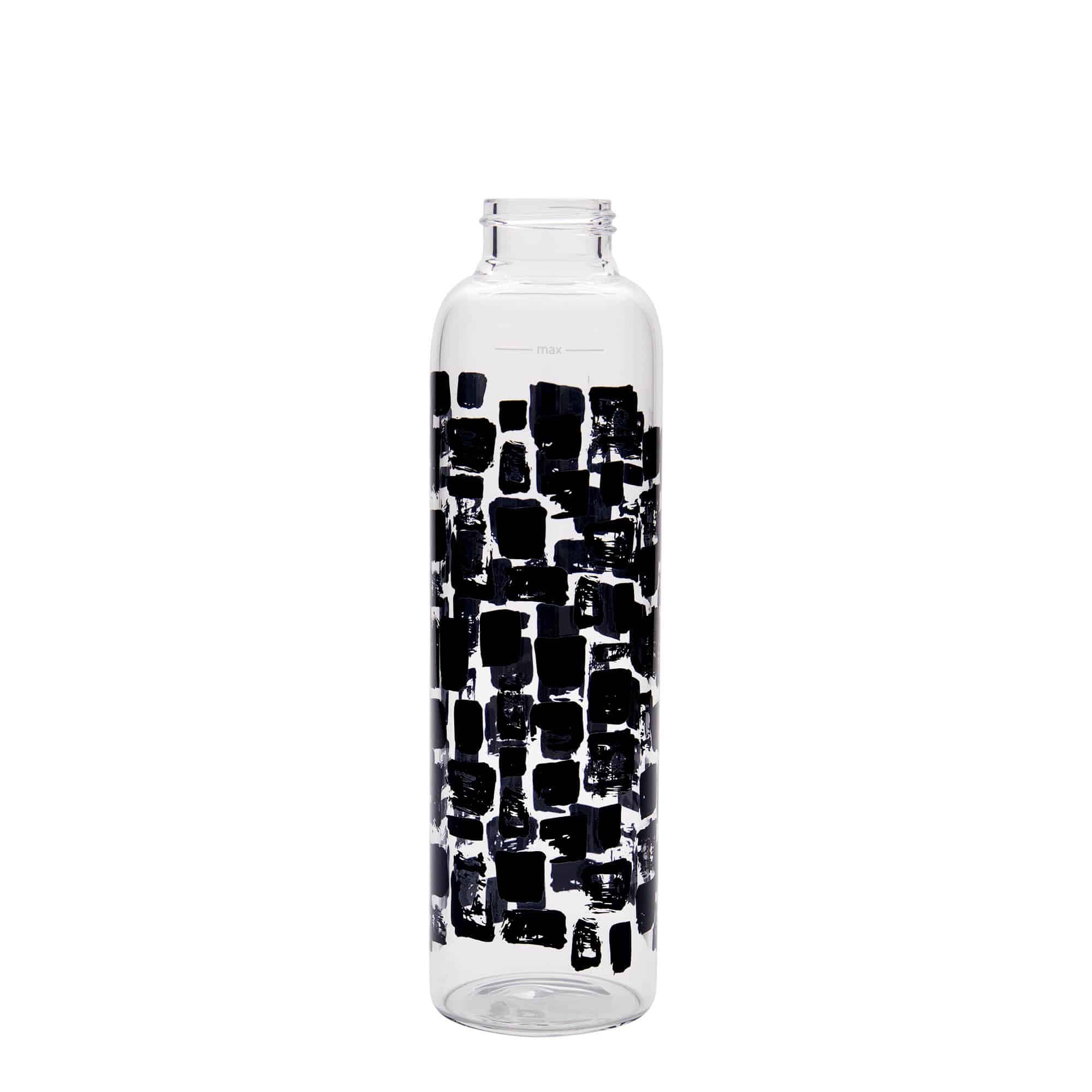 500 ml butelka do picia 'Perseus - Czarne prostokąty', otwór: zakrętka na gwint 500 ml butelka do picia 'Perseus - Czarne prostokąty', otwór: zakrętka na gwint