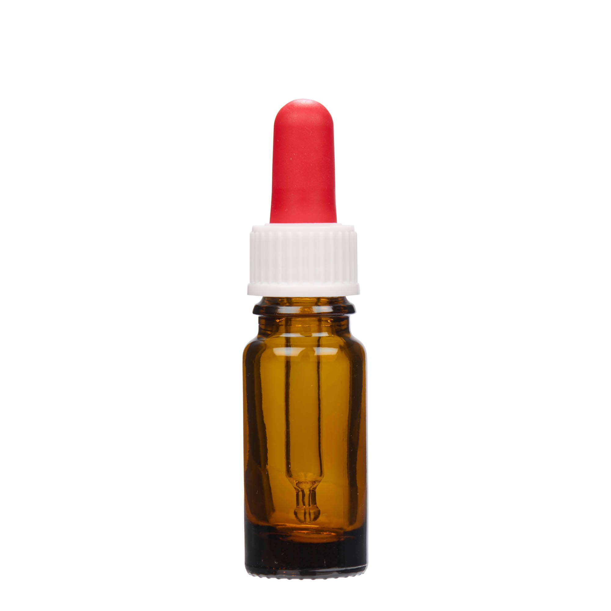 10 ml butelka z pipetą, medyczna, szklana, brązowa, gwint: DIN 18 10 ml butelka z pipetą, medyczna, szklana, brązowa, gwint: DIN 18