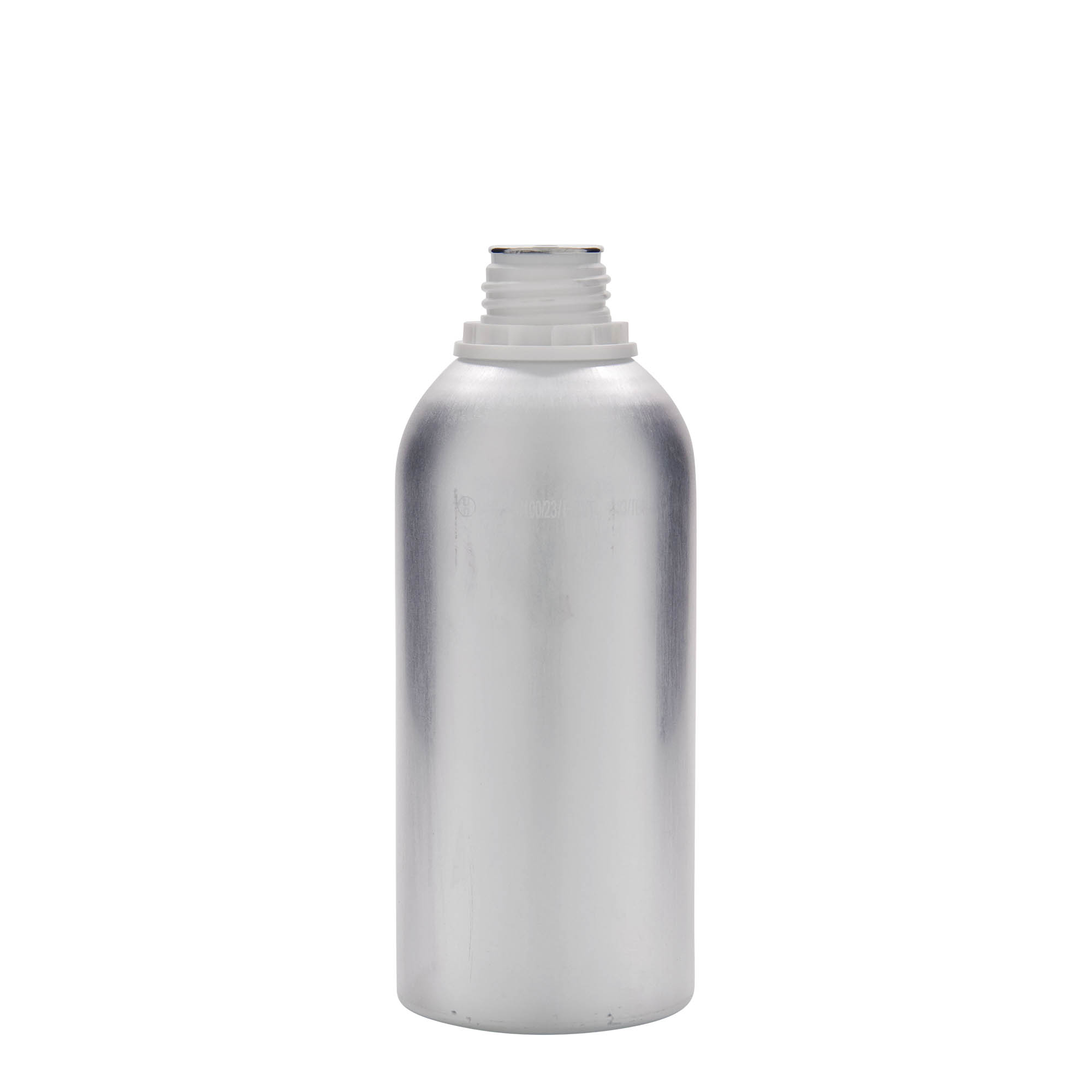 625 ml butelka aluminiowa, metal, srebrny, gwint: DIN 32