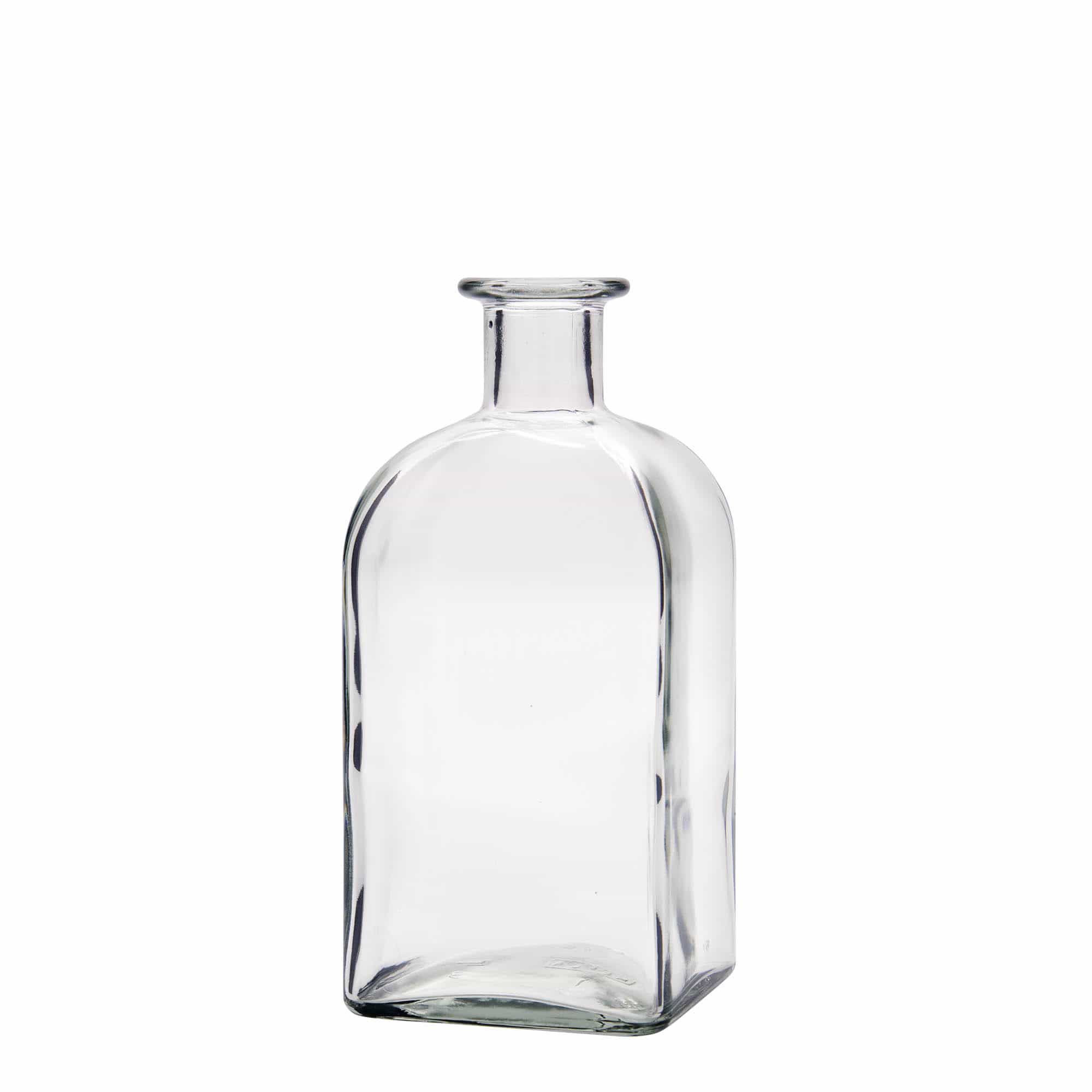 500 ml szklana butelka Apotheker Carré, kwadratowa, wylot: korek