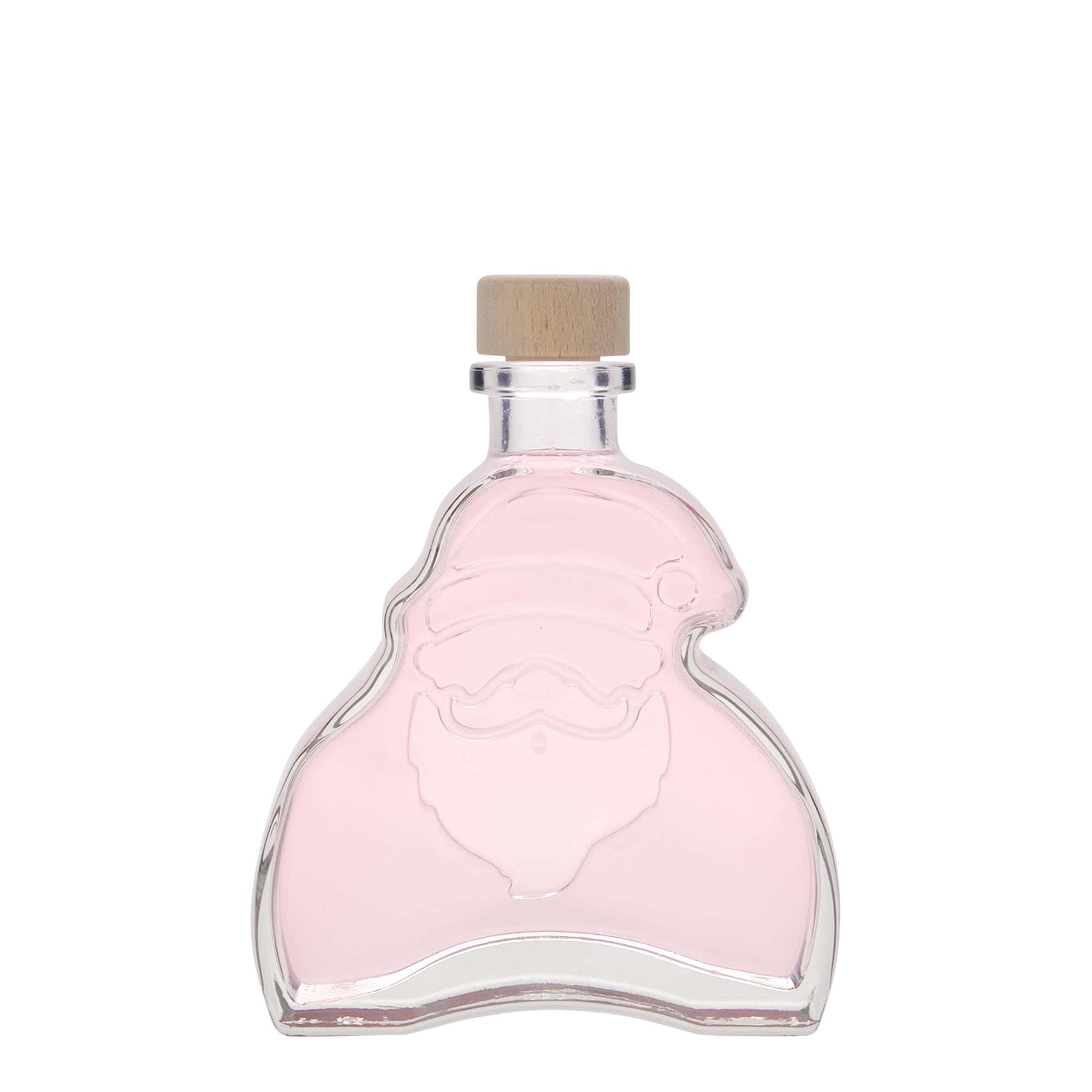 200 ml butelka szklana 'Santa Claus', zamknięcie: korek