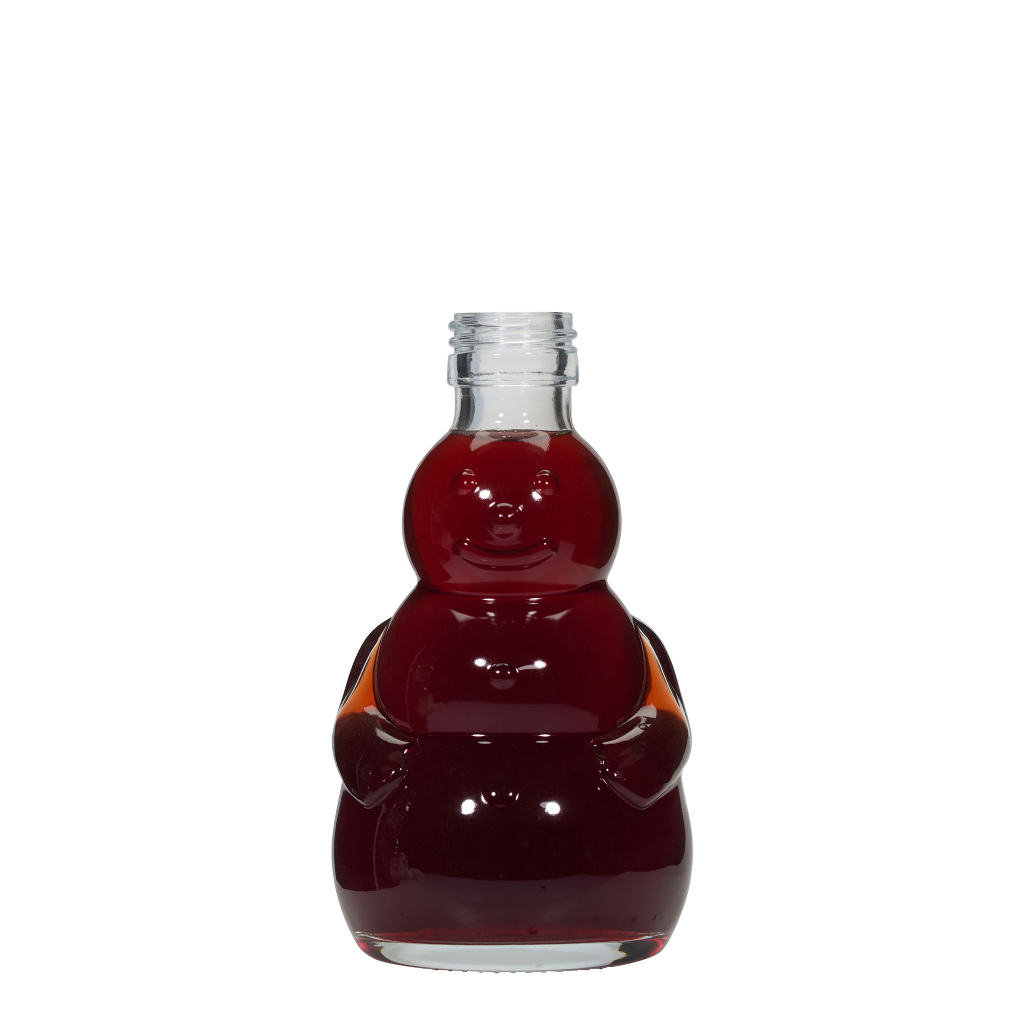 Butelka szklana 200 ml „Bałwan”, gwint: PP 28